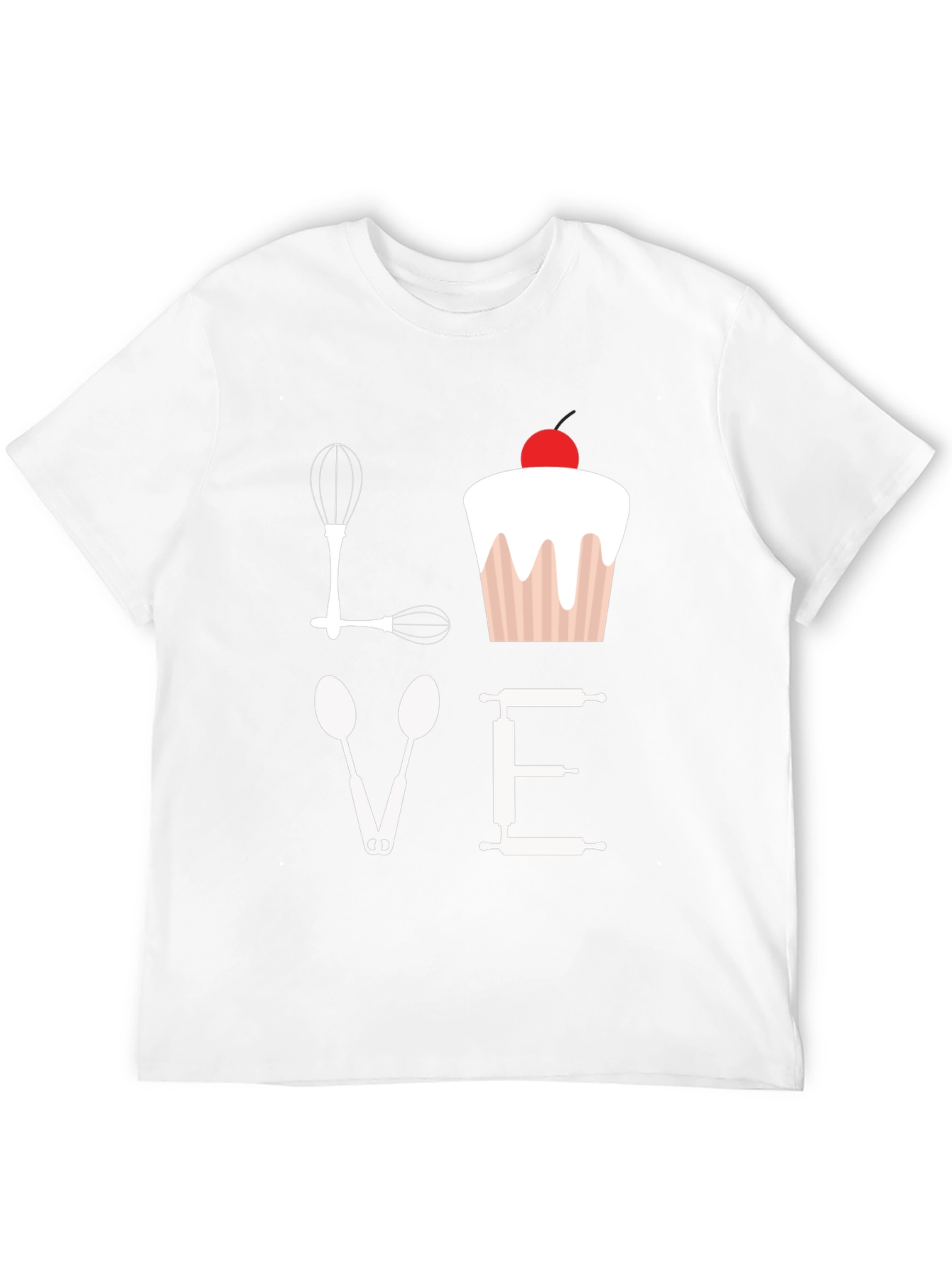 Baking Lovers T-Shirt - Kitchen Whisk & Cupcake Tee