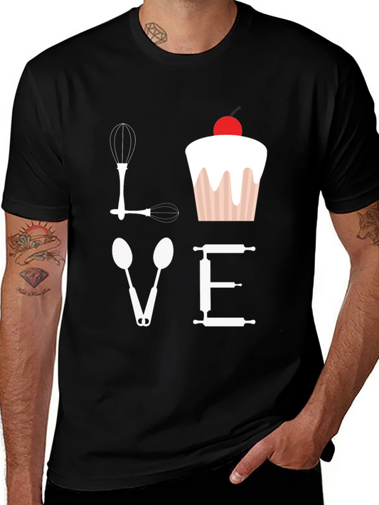 Baking Lovers T-Shirt - Kitchen Whisk & Cupcake Tee