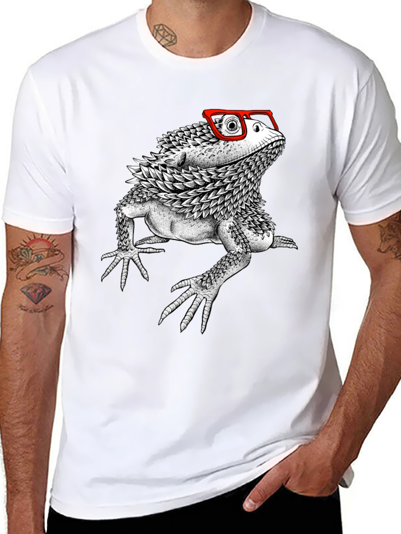 Bearded Dragon in Glasses T-Shirt