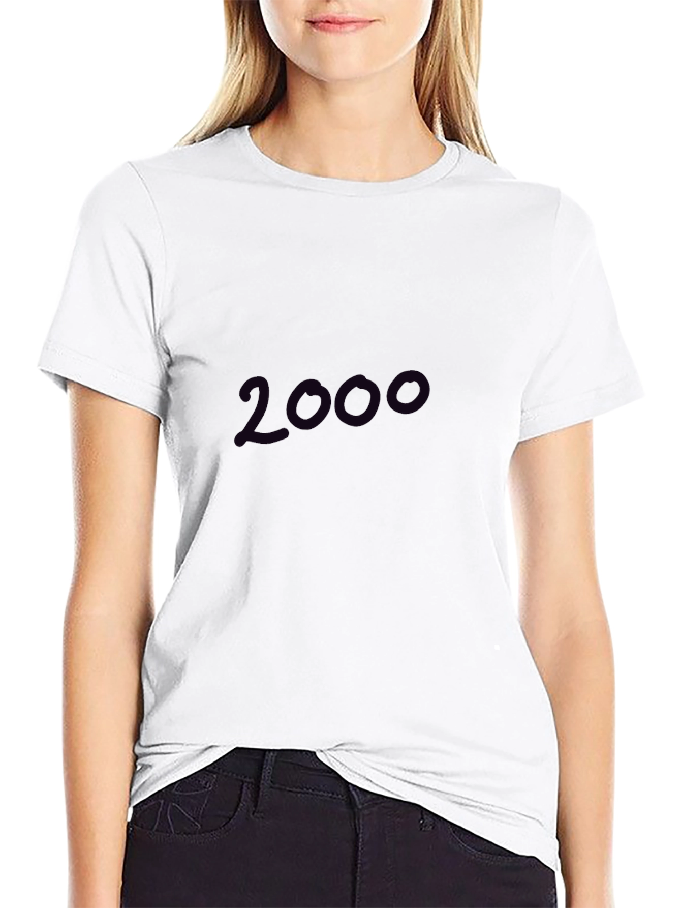 2000 Graphic Print Black T-Shirt