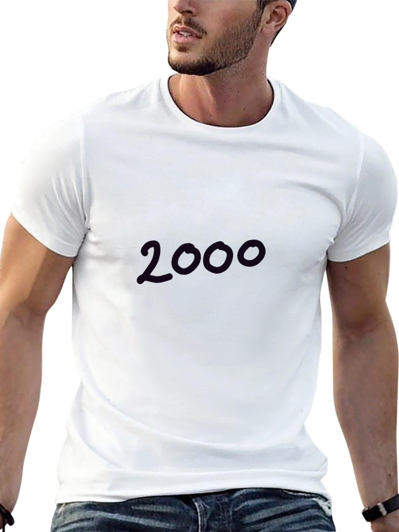2000 Graphic Print Black T-Shirt