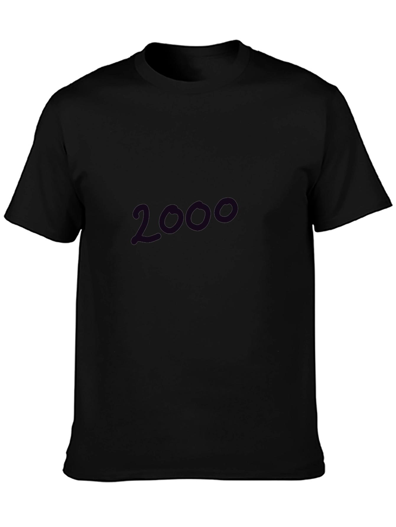 2000 Graphic Print Black T-Shirt