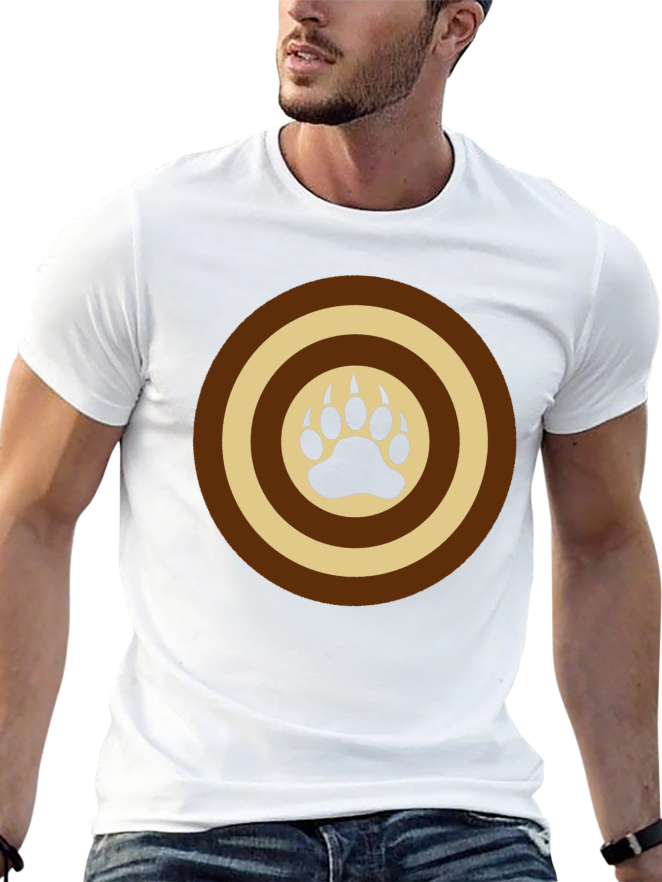Bear Paw Target Graphic Tee - Black