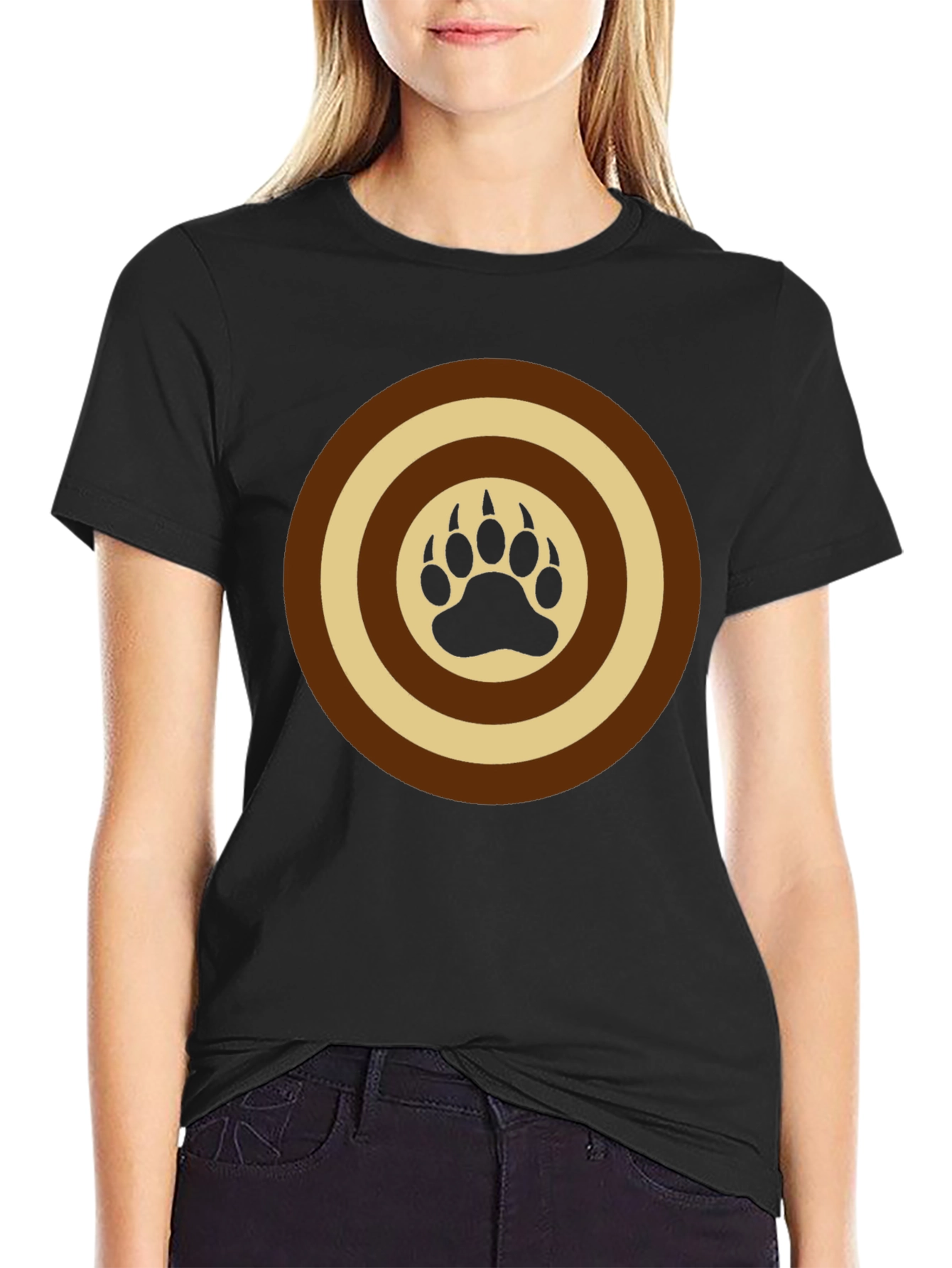 Bear Paw Target Graphic Tee - Black
