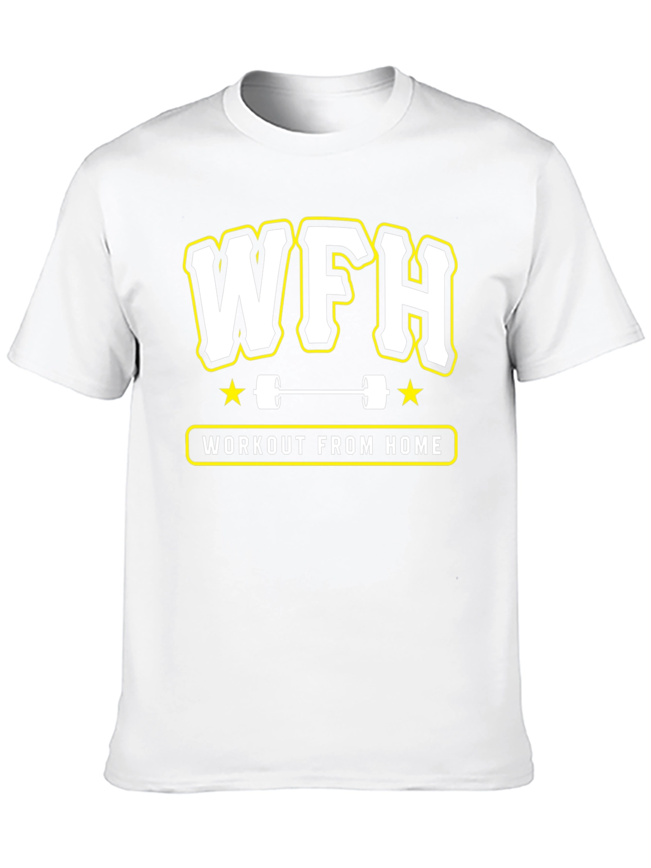 WFH Workout From Home Black T-Shirt