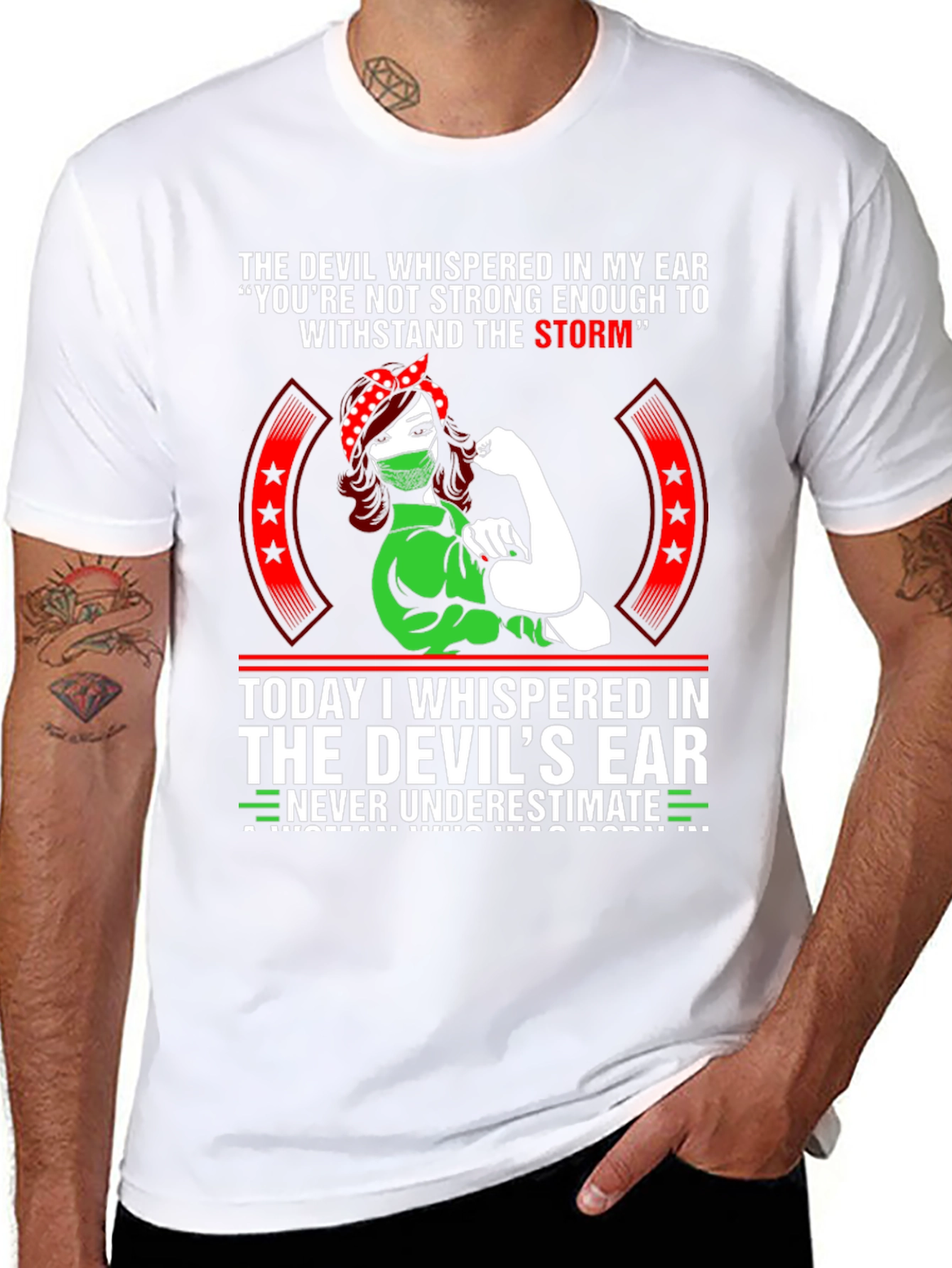Womens The Devil T-Shirt - Strong Woman Design