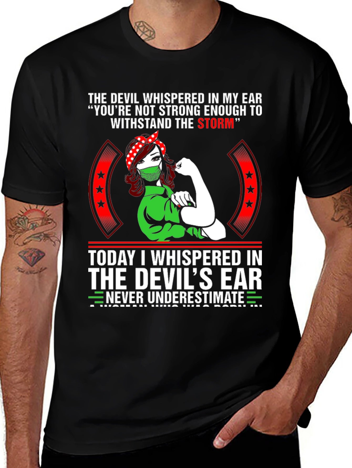 Womens The Devil T-Shirt - Strong Woman Design