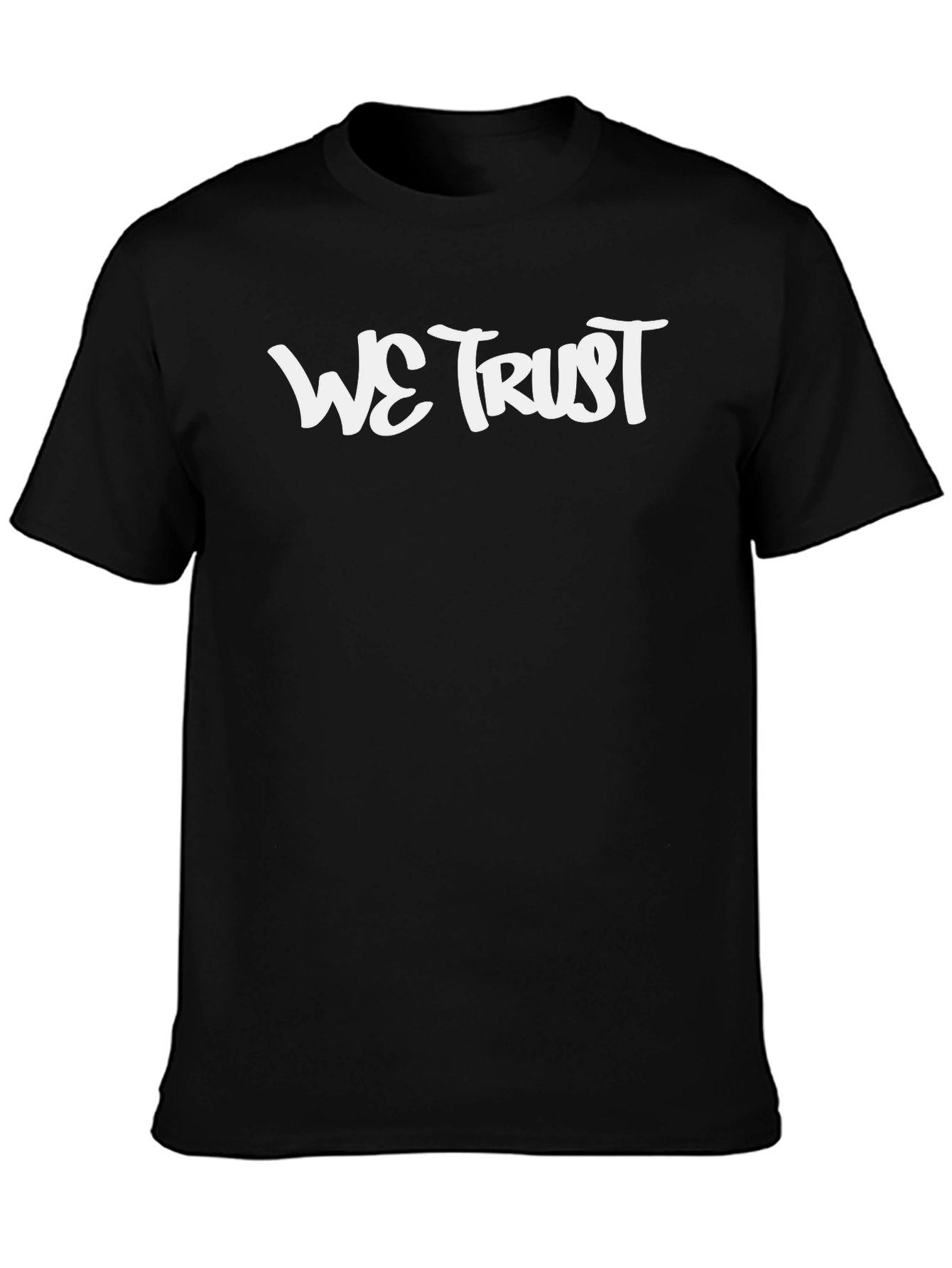 We Trust Black Graphic Tee - Casual Style