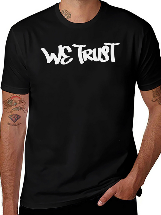 We Trust Black Graphic Tee - Casual Style