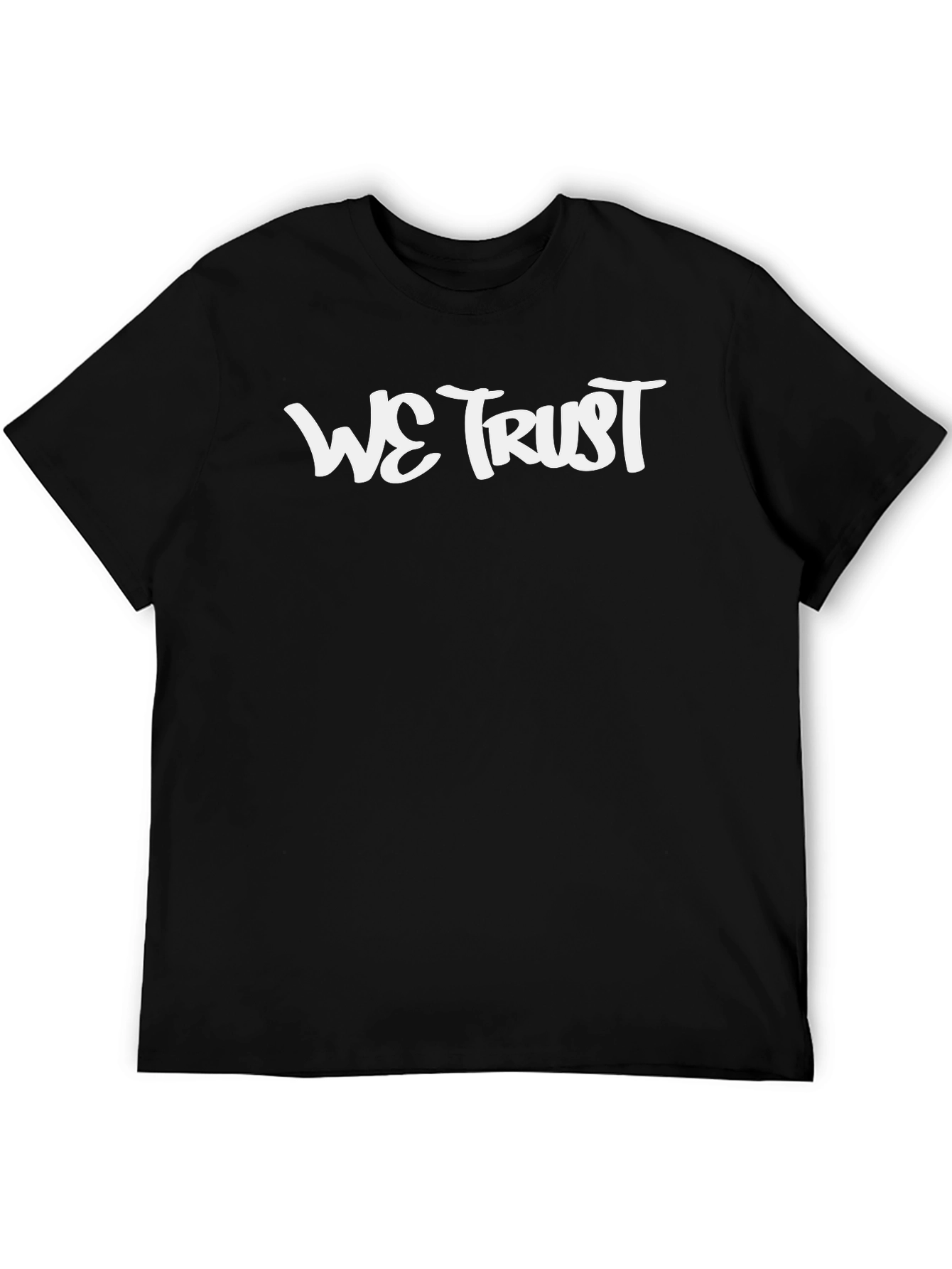 We Trust Black Graphic Tee - Casual Style