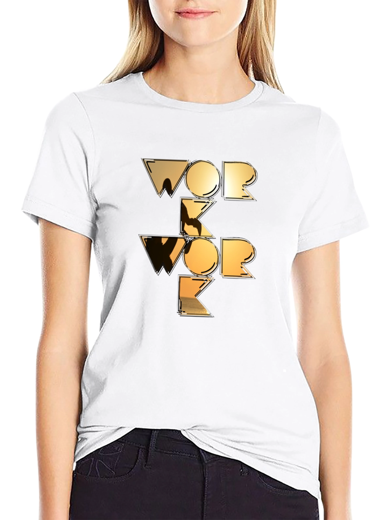 Work Work Graphic Tee - Black
