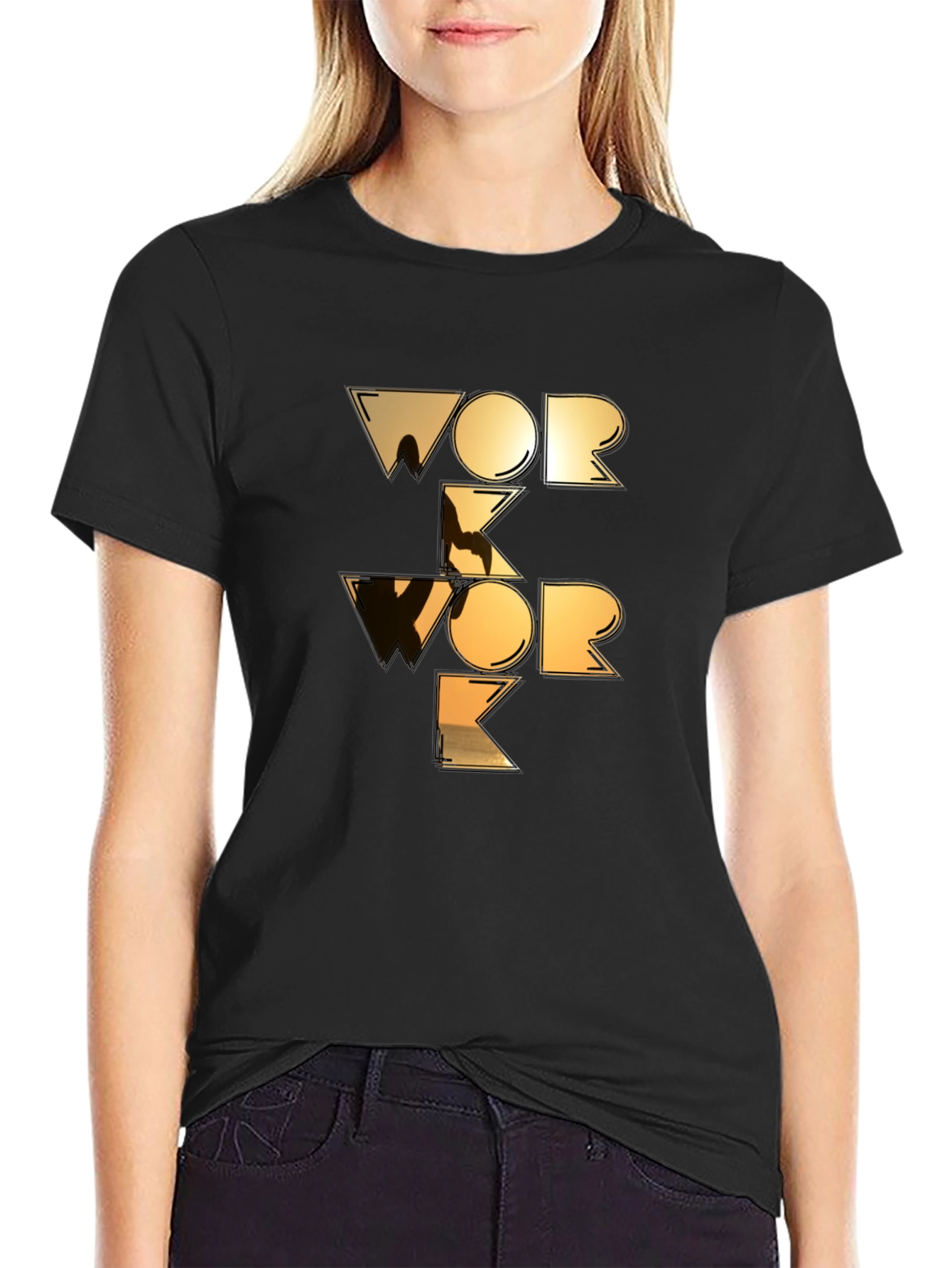 Work Work Graphic Tee - Black