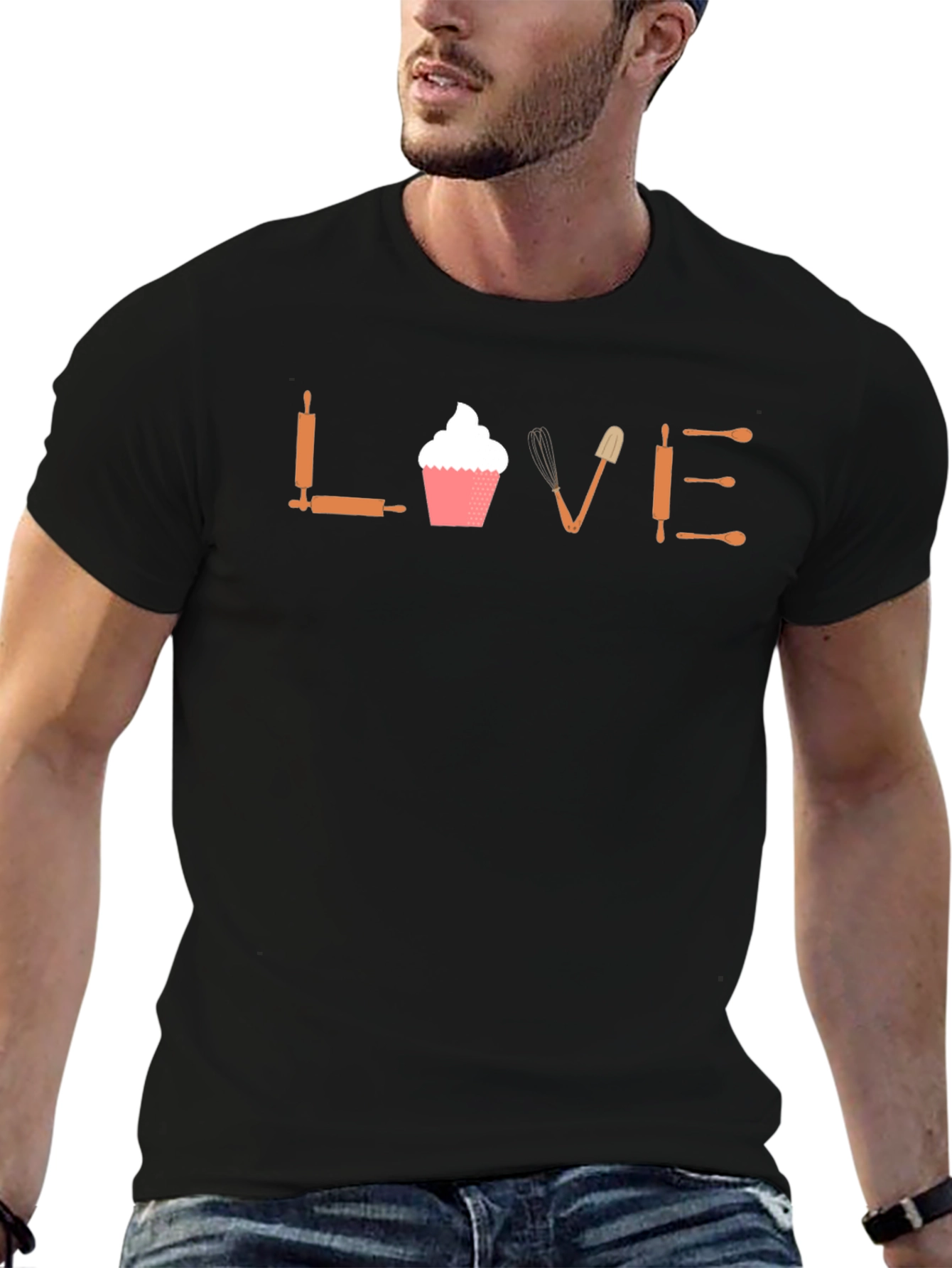Bakers LOVE Tee - Cupcake & Tools Graphic T-Shirt