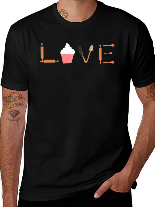 Bakers LOVE Tee - Cupcake & Tools Graphic T-Shirt
