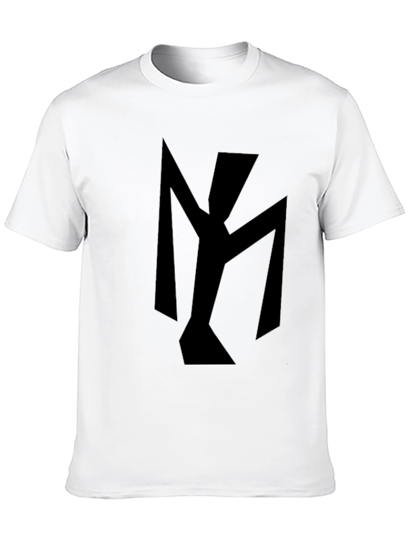 Abstract Geometric Design Black T-Shirt