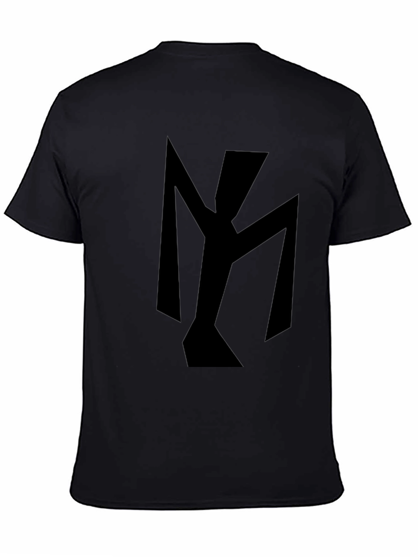 Abstract Geometric Design Black T-Shirt
