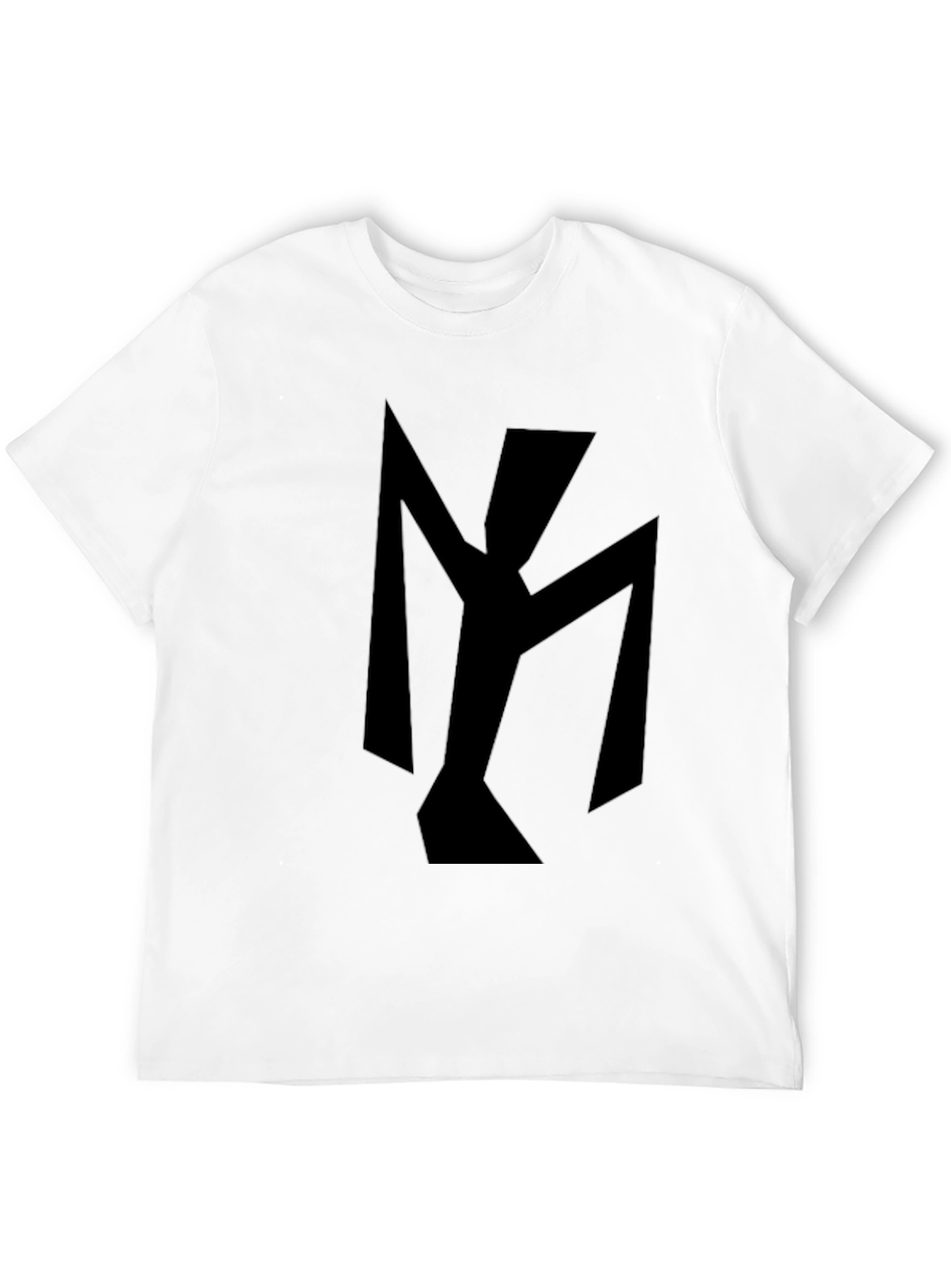 Abstract Geometric Design Black T-Shirt