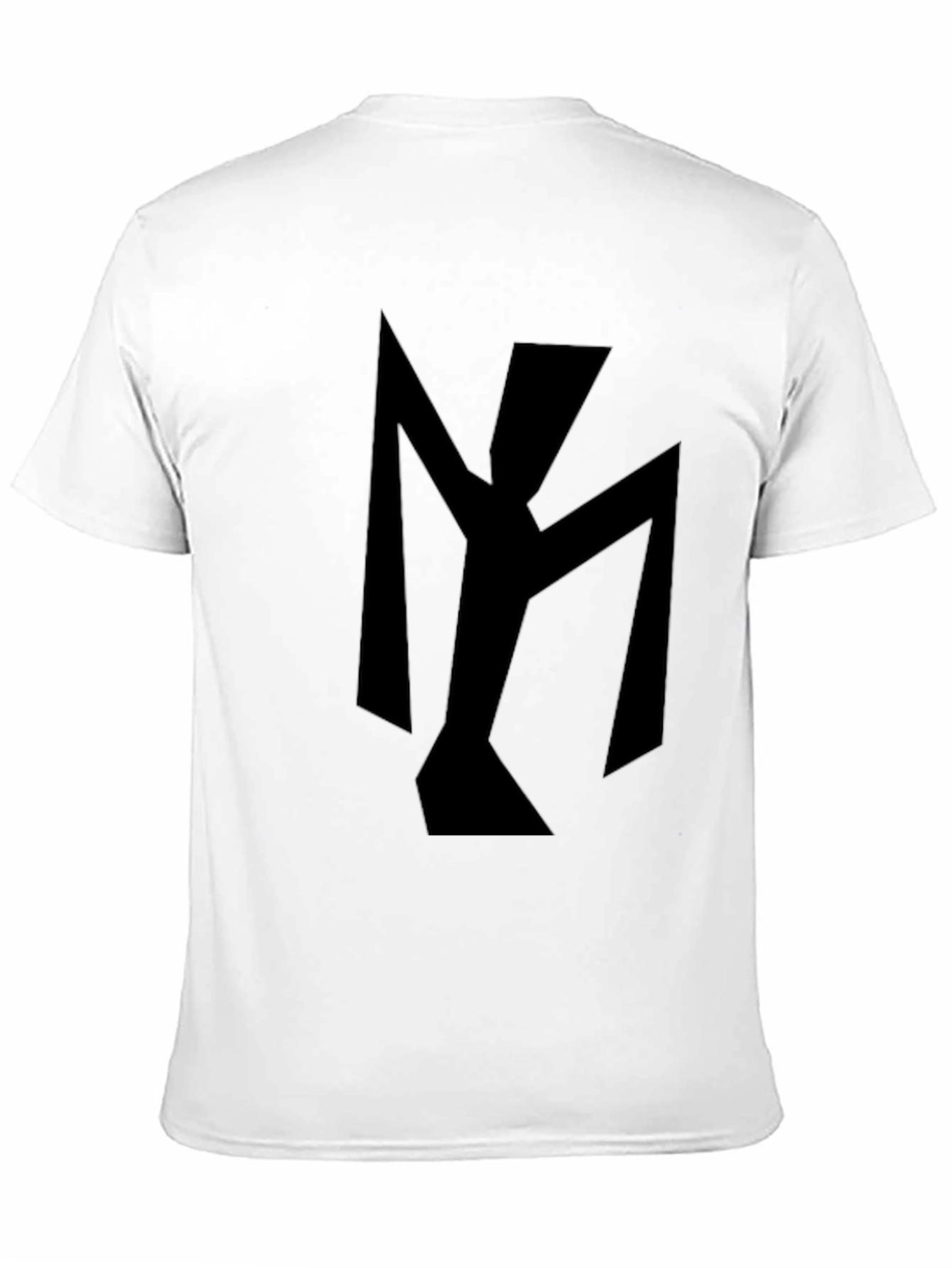 Abstract Geometric Design Black T-Shirt