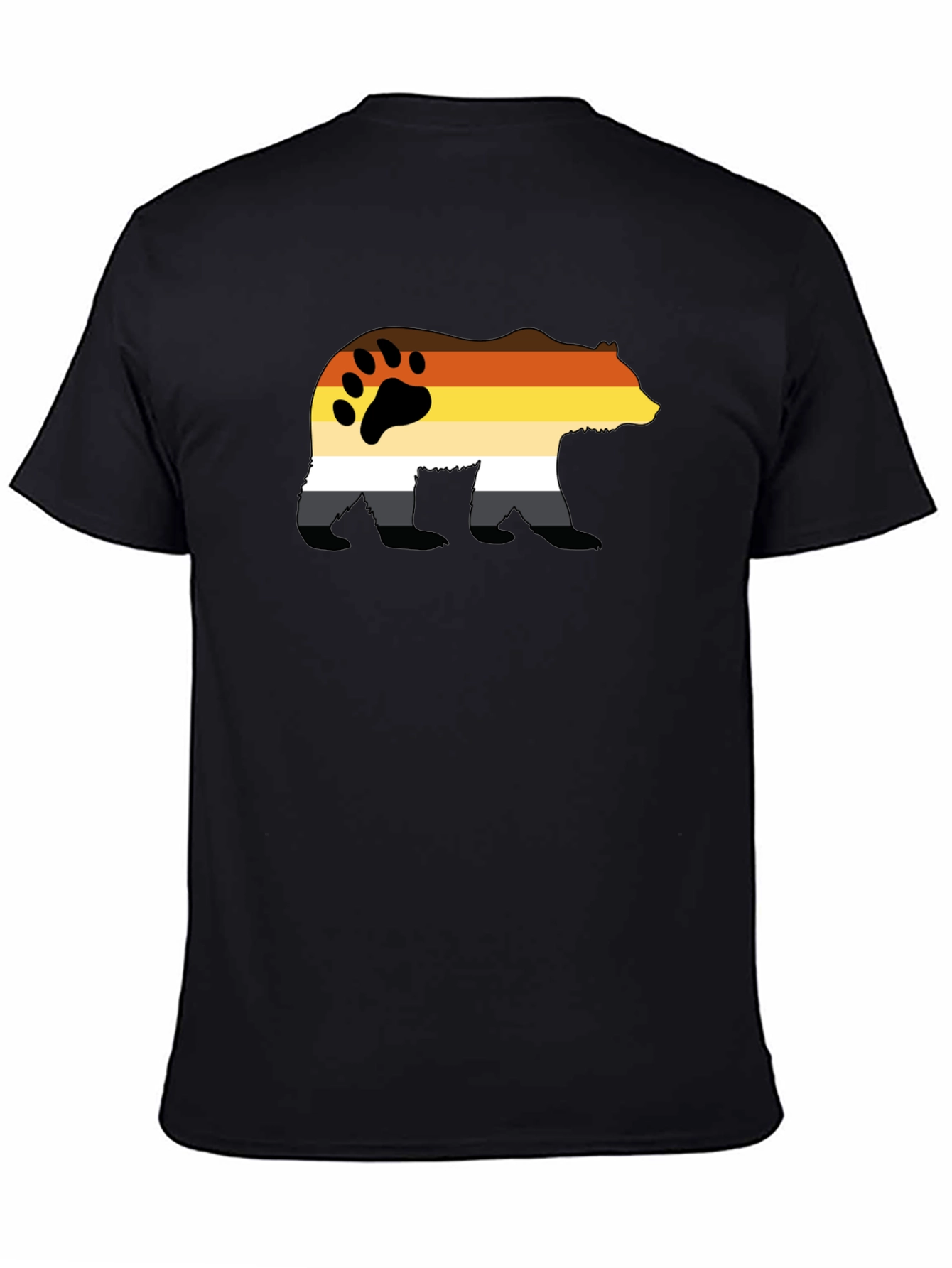 Bear Pride Graphic T-Shirt - Black Crew Neck Tee