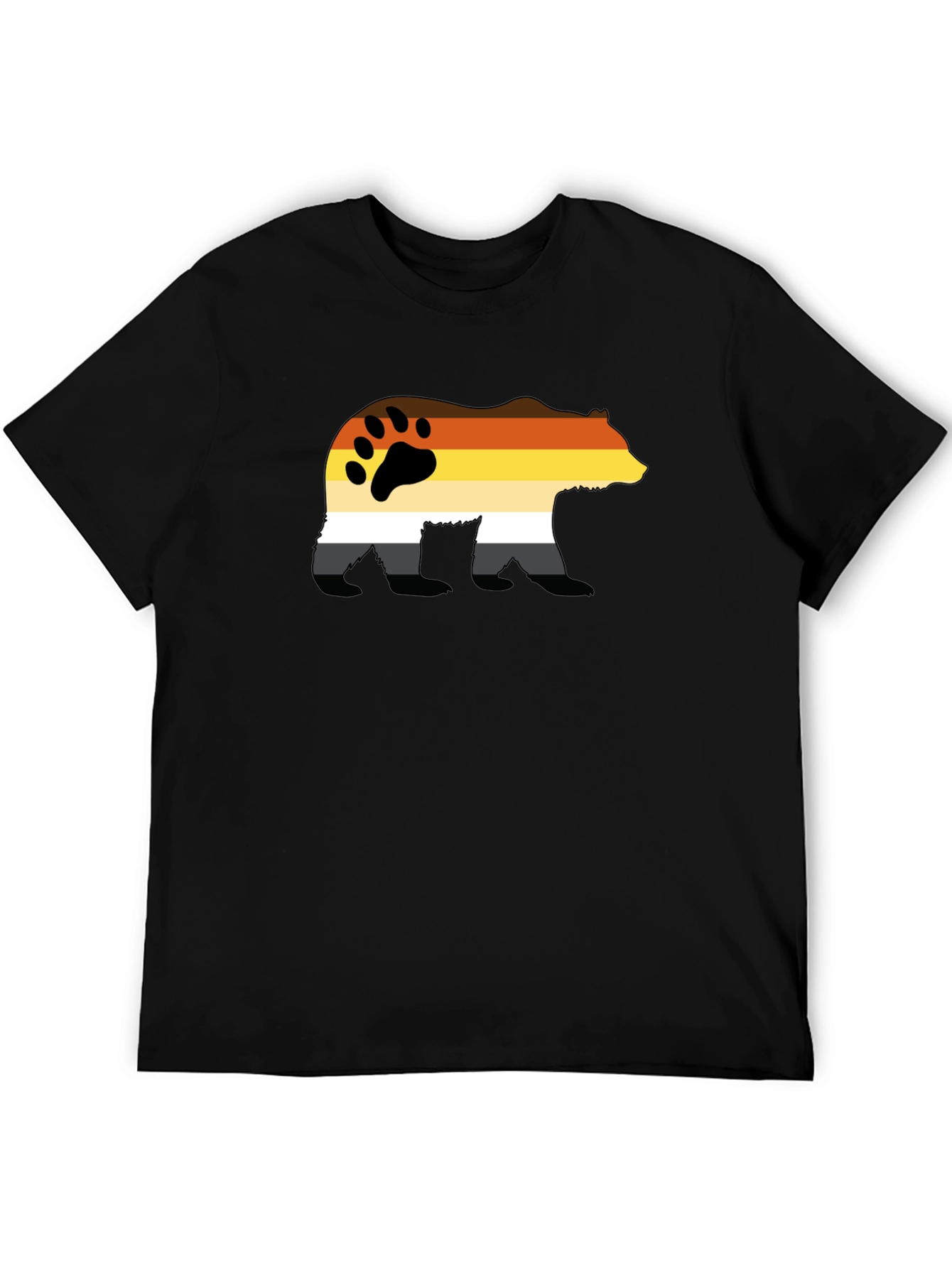 Bear Pride Graphic T-Shirt - Black Crew Neck Tee