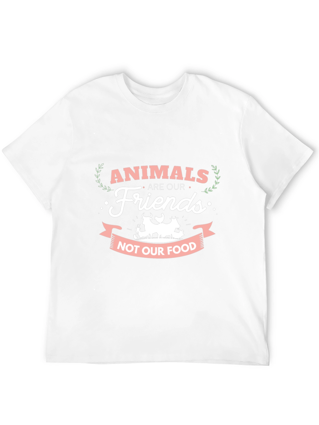 Vegan T-Shirt: Animals Are Our Friends Not Our Food