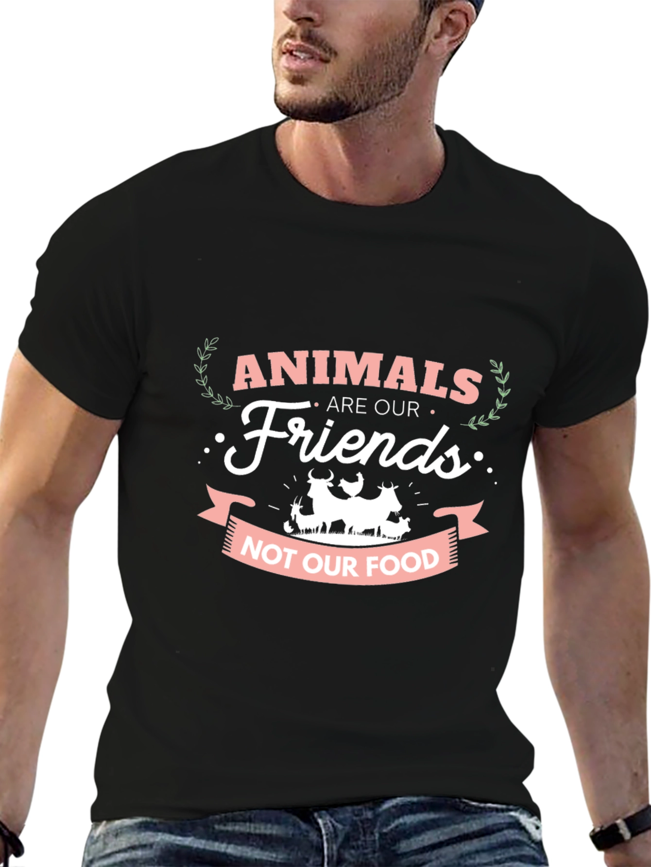 Vegan T-Shirt: Animals Are Our Friends Not Our Food