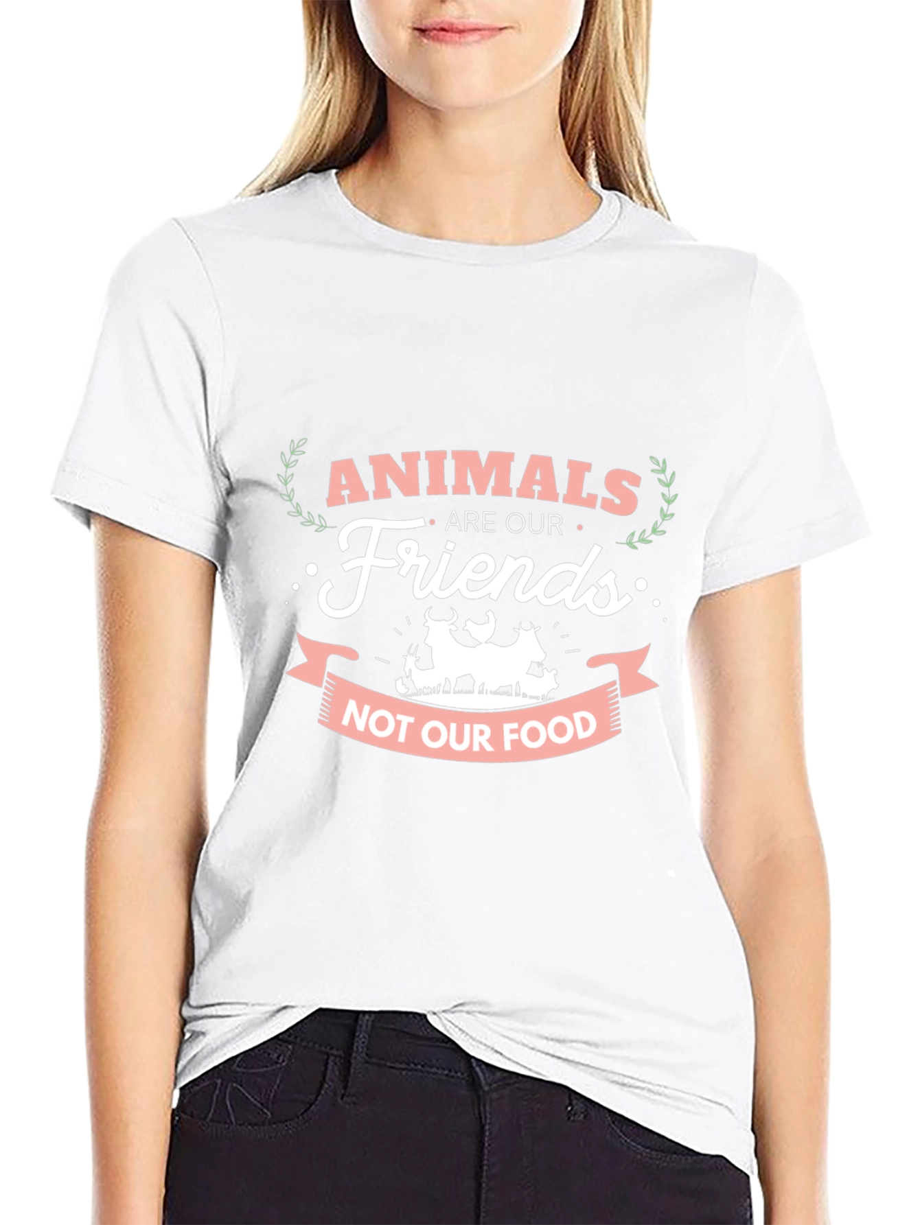 Vegan T-Shirt: Animals Are Our Friends Not Our Food