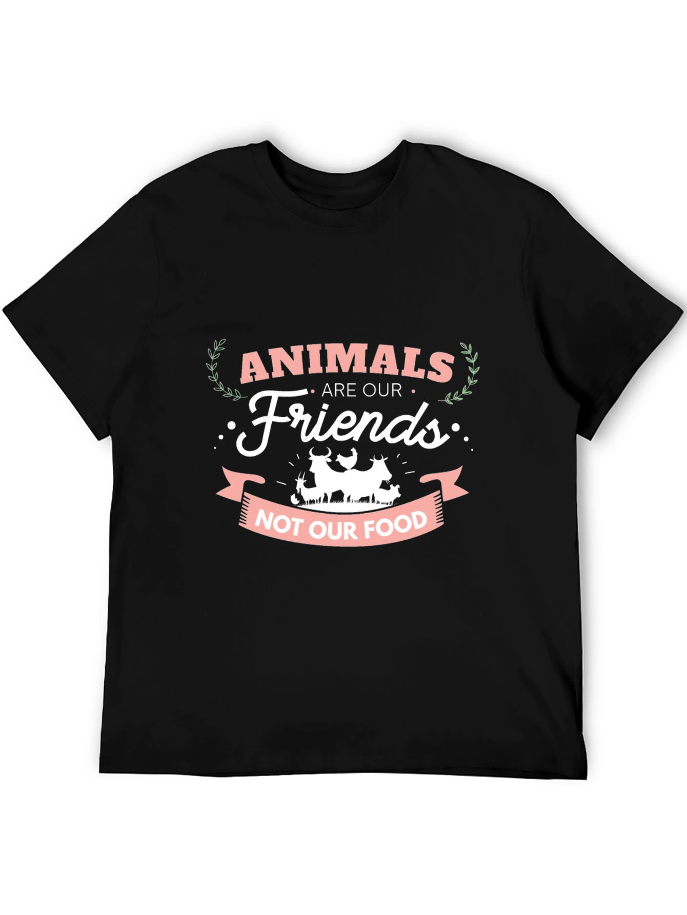 Vegan T-Shirt: Animals Are Our Friends Not Our Food