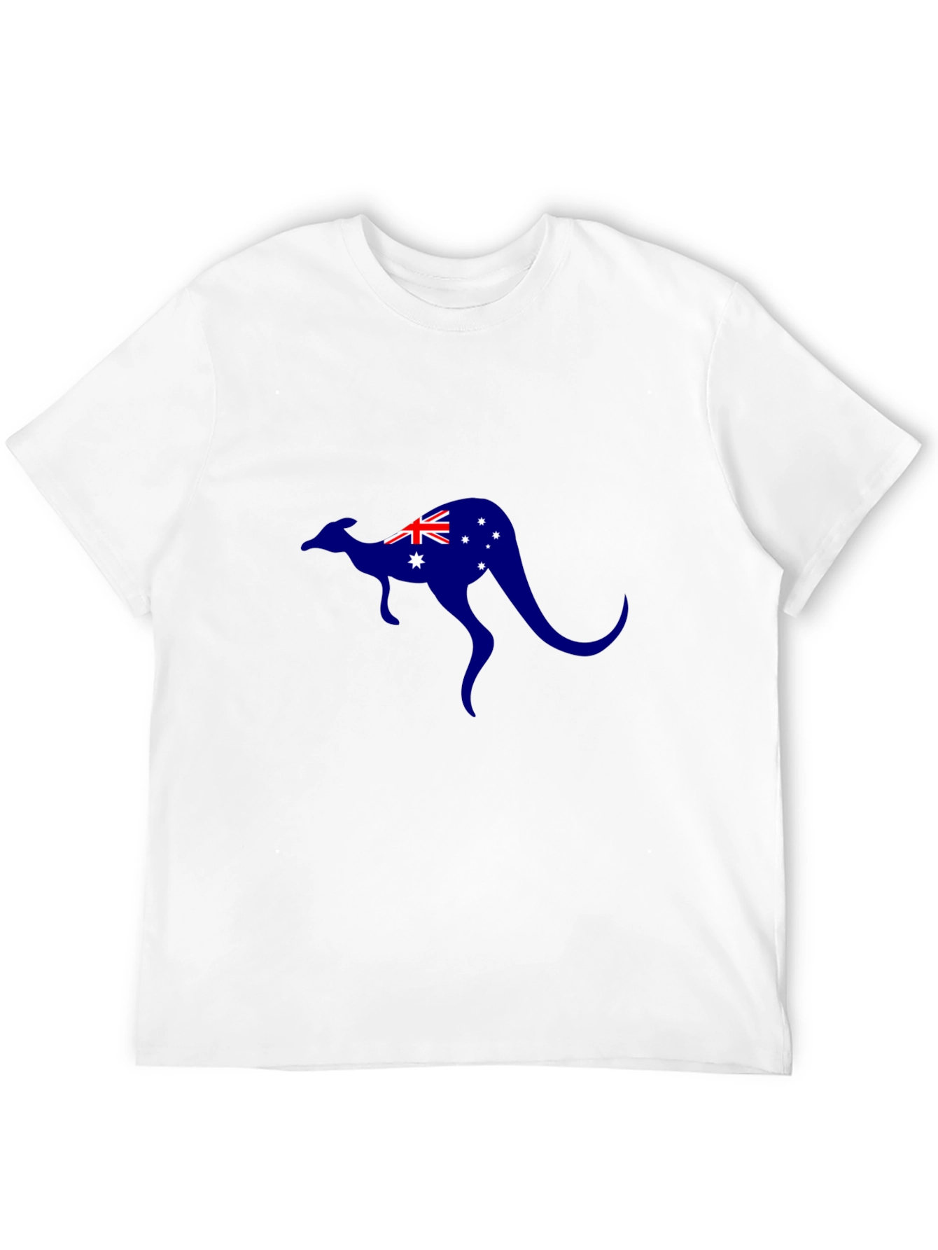 Australian Kangaroo Flag T-Shirt - Black Cotton Tee