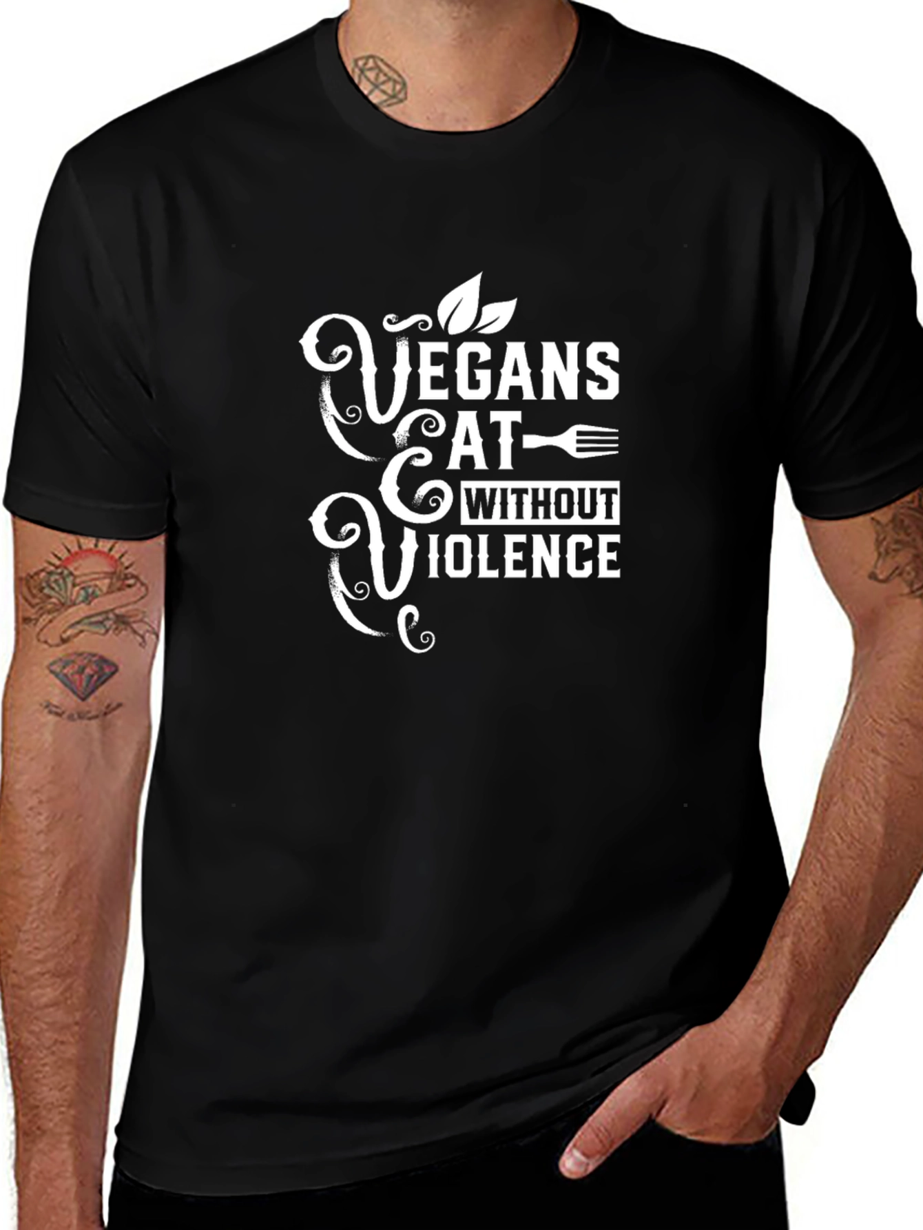 Vegans Eat Without Violence Graphic Tee