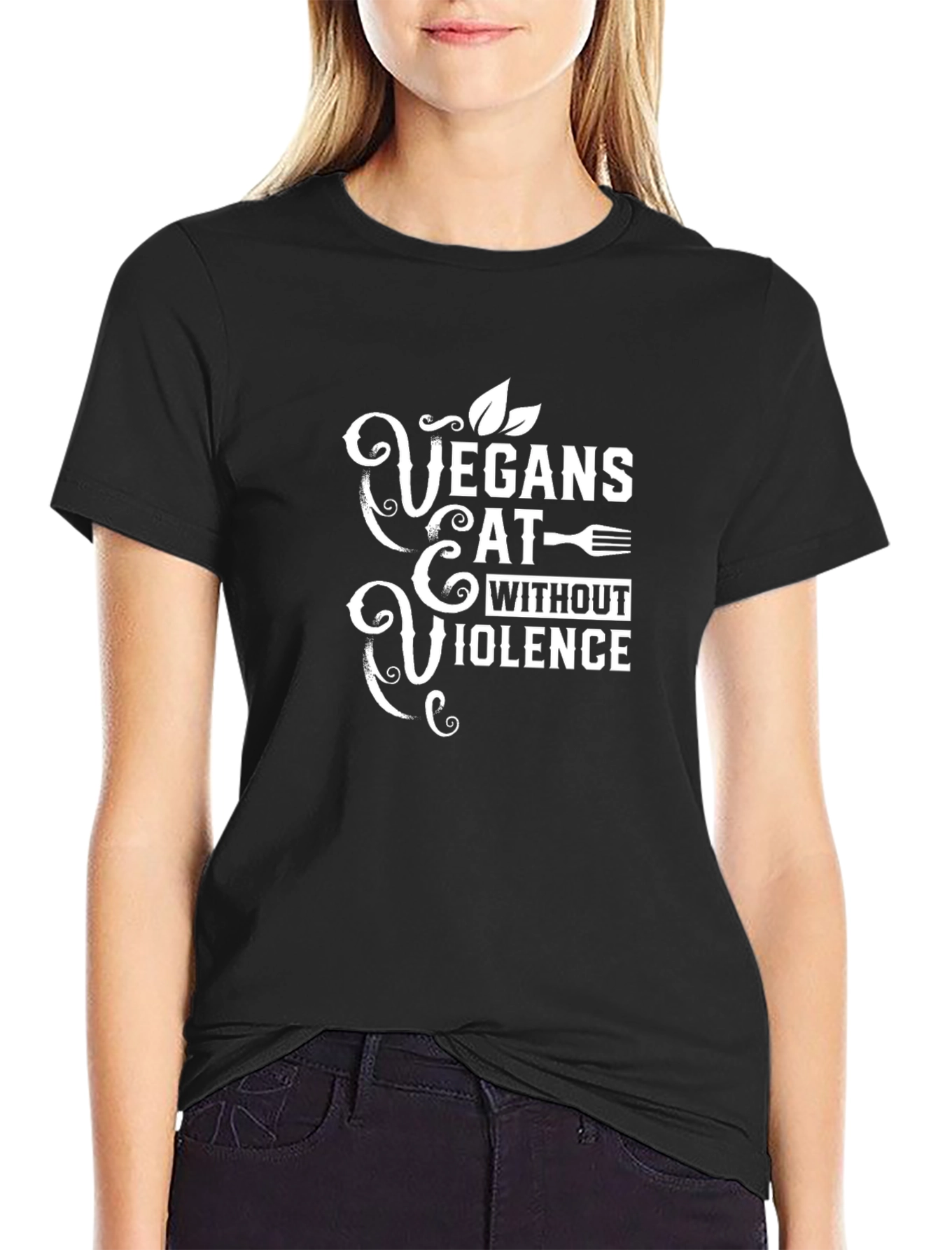 Vegans Eat Without Violence Graphic Tee