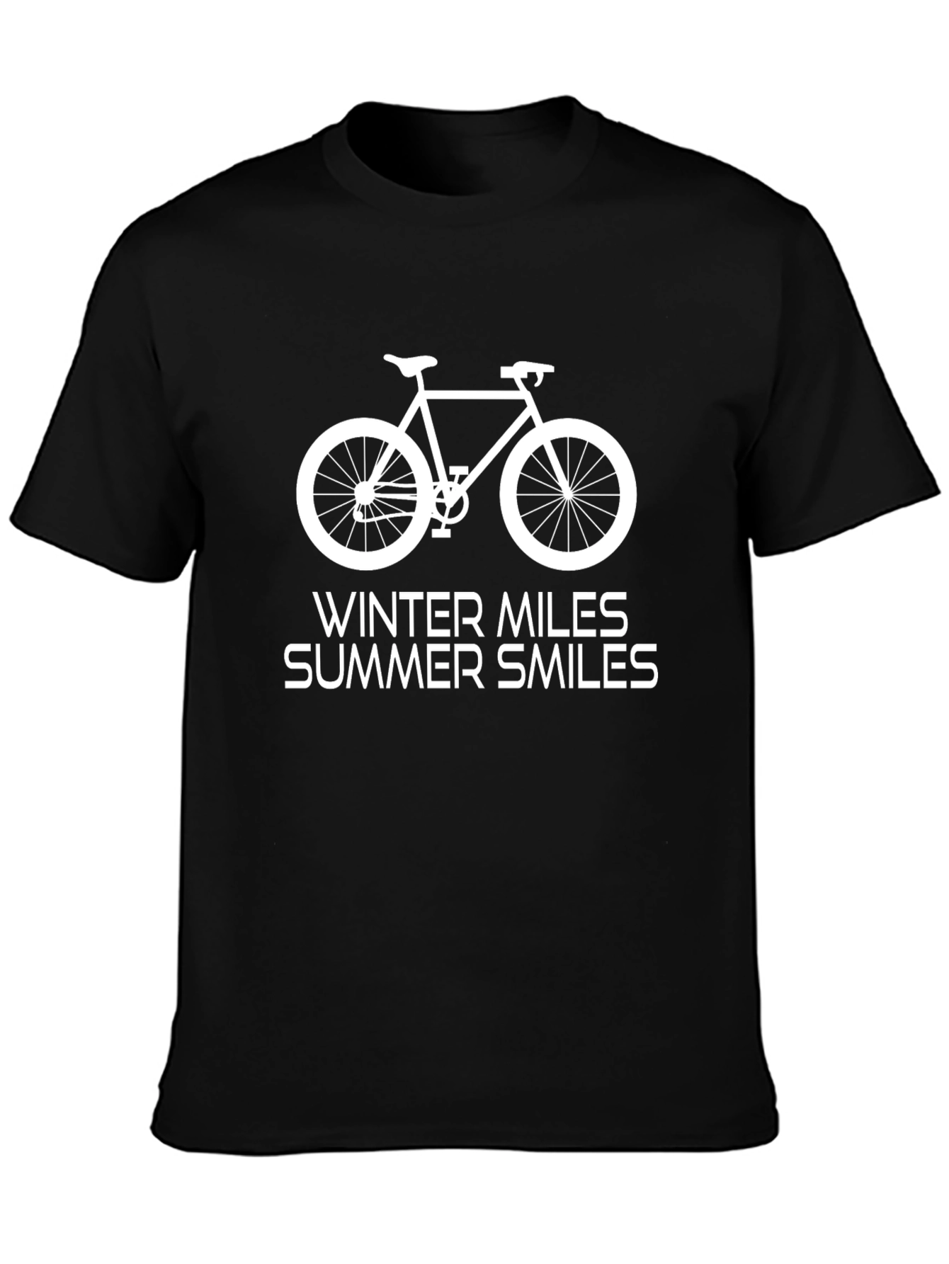 Bike Miles T-Shirt - Winter Miles Summer Smiles