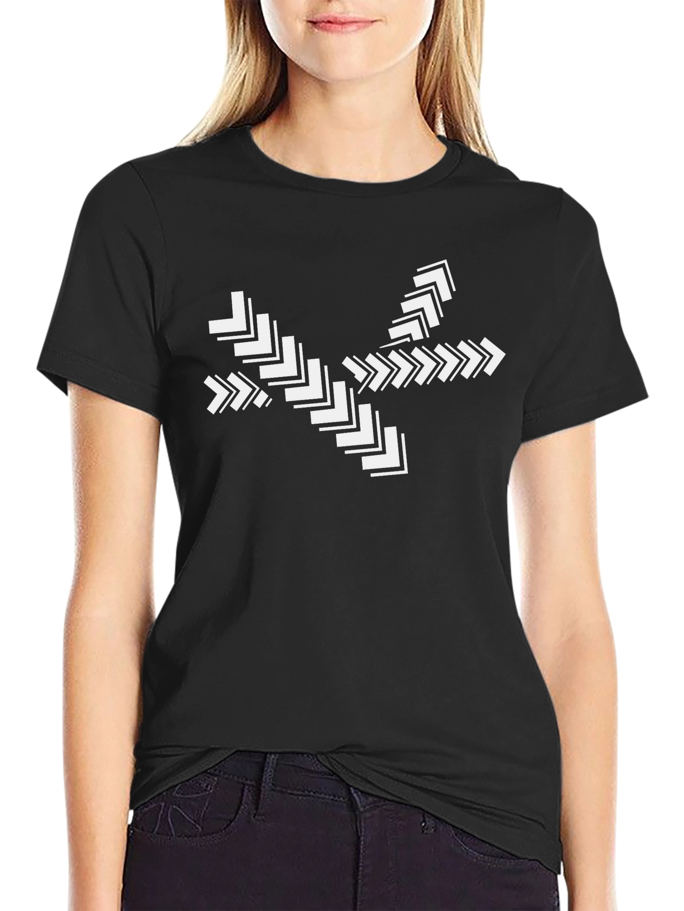 Arrow Burst Graphic Black Tee