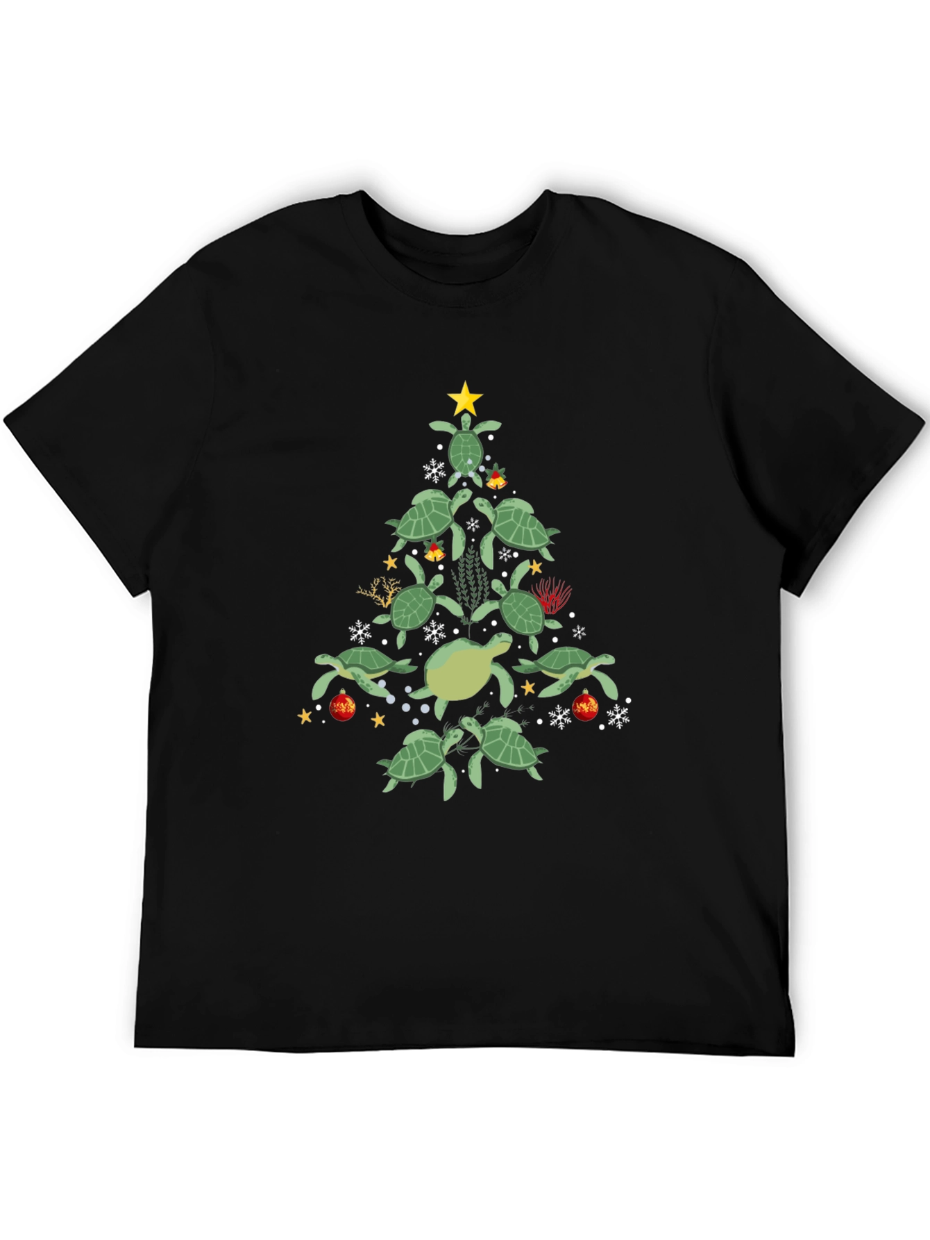Turtle Christmas Tree Graphic Tee