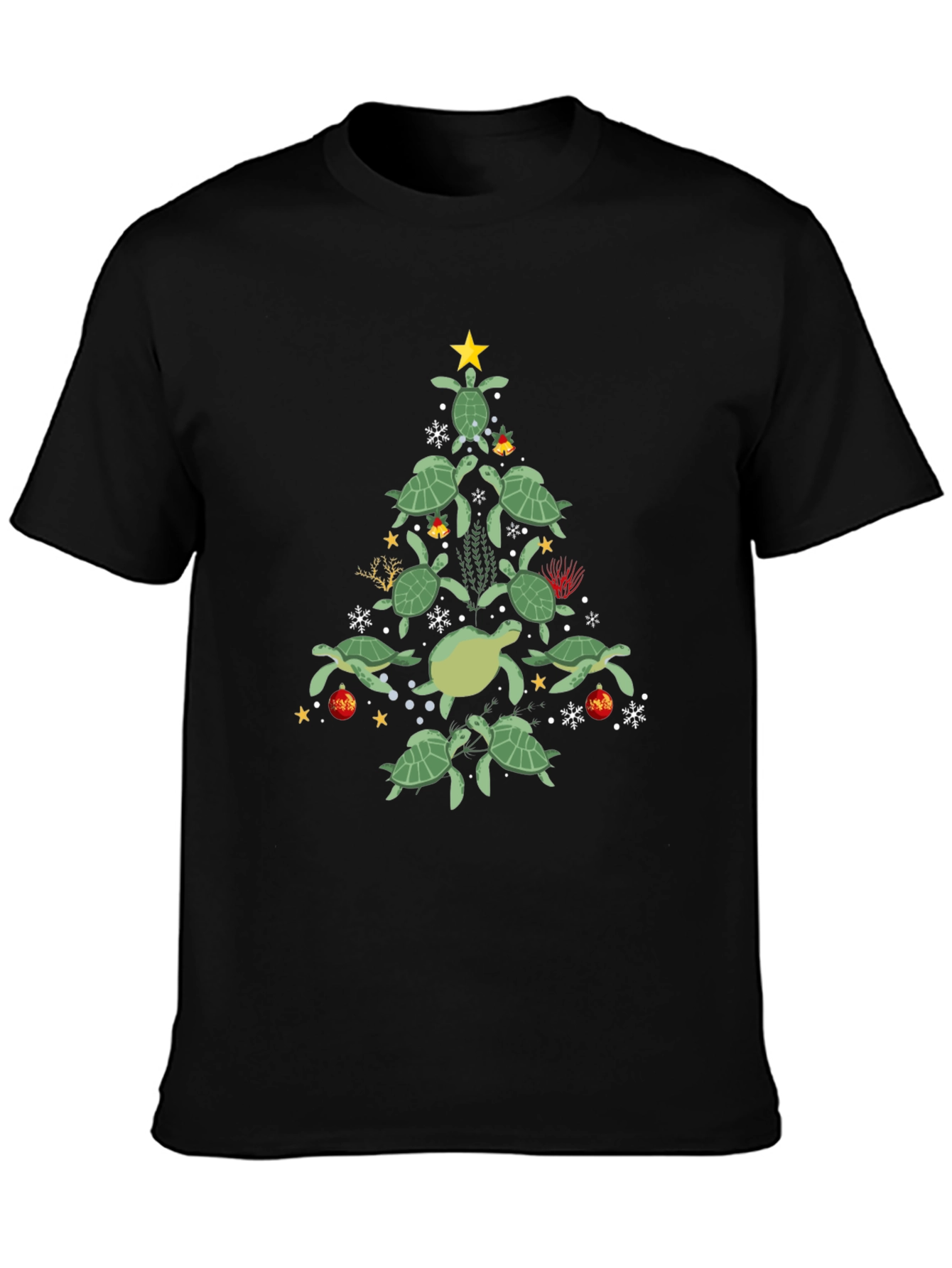 Turtle Christmas Tree Graphic Tee