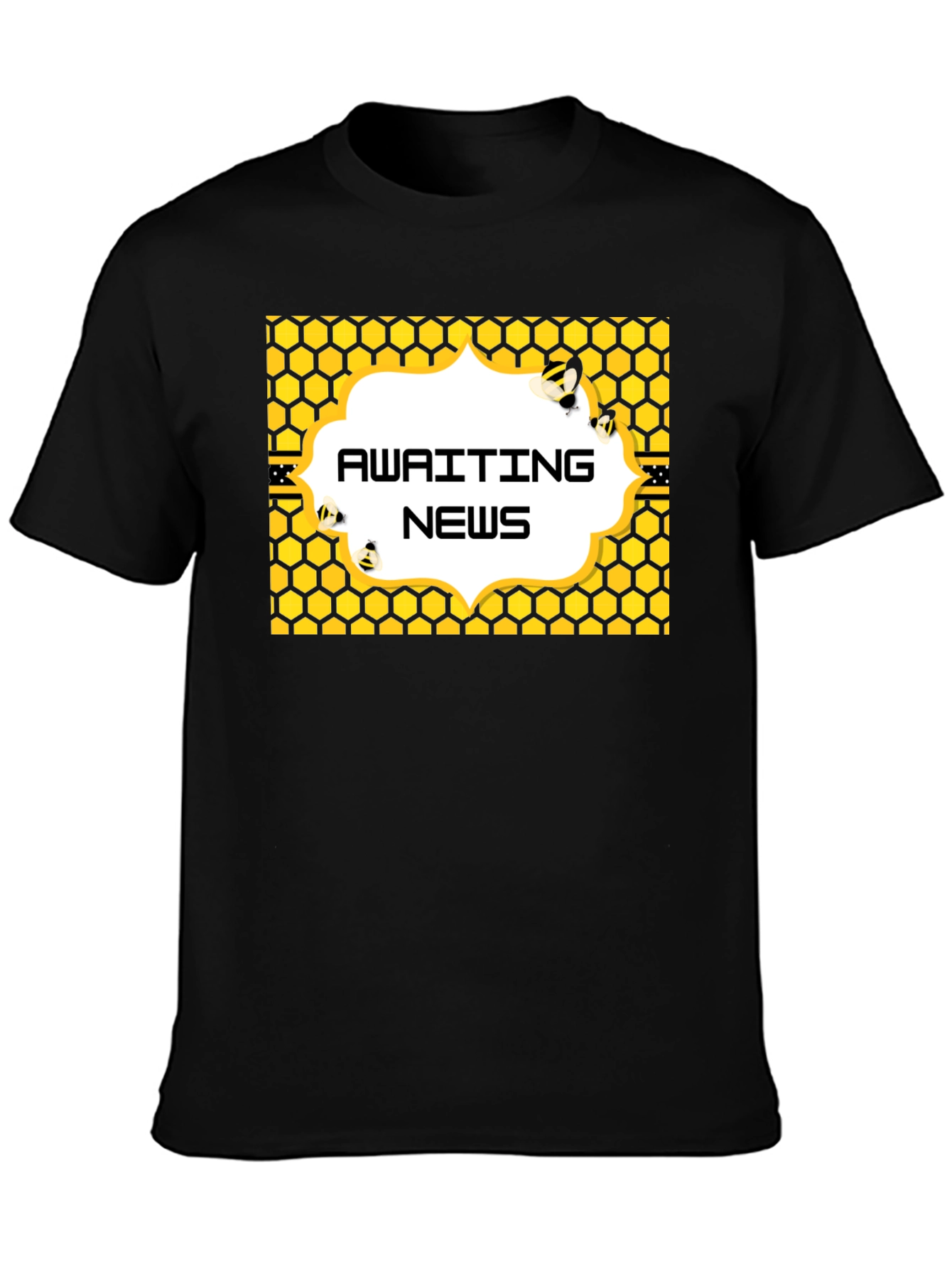 Awaiting News Bee Honeycomb T-Shirt