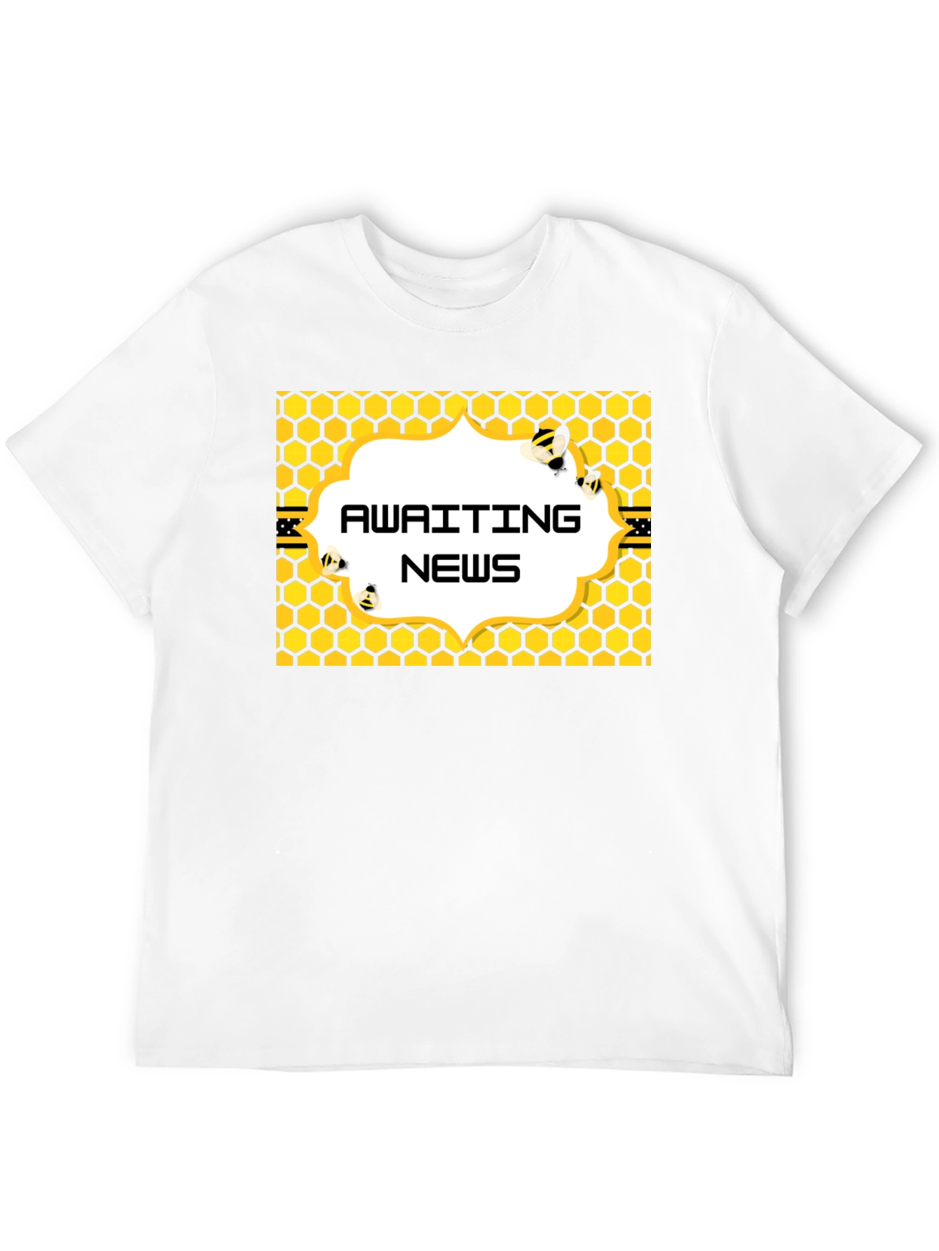Awaiting News Bee Honeycomb T-Shirt