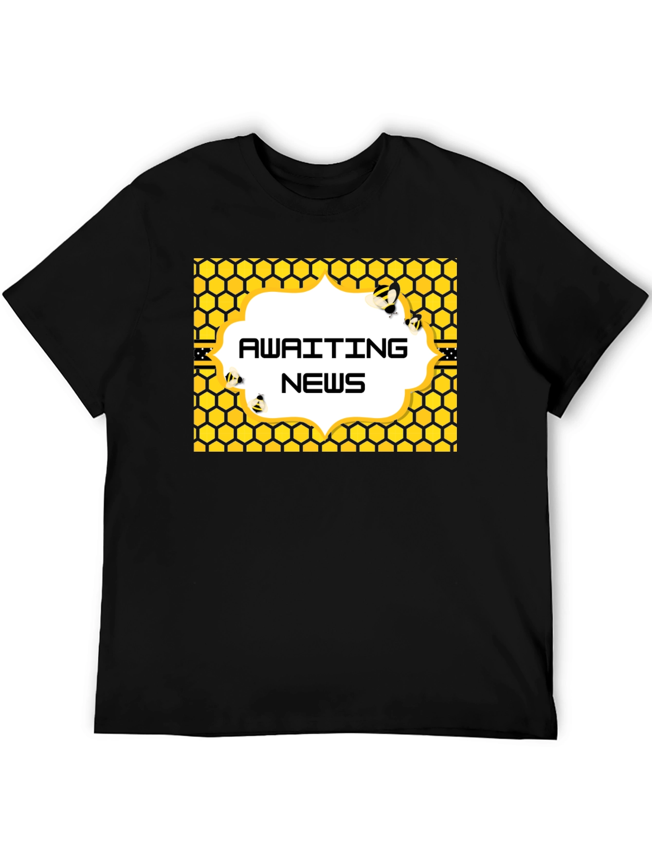 Awaiting News Bee Honeycomb T-Shirt