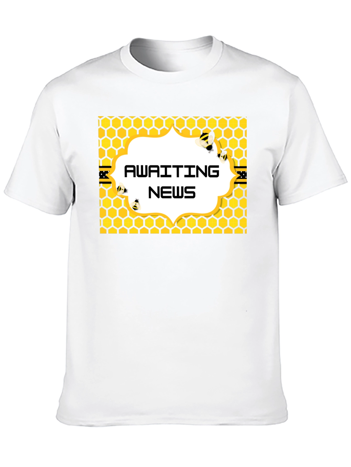 Awaiting News Bee Honeycomb T-Shirt
