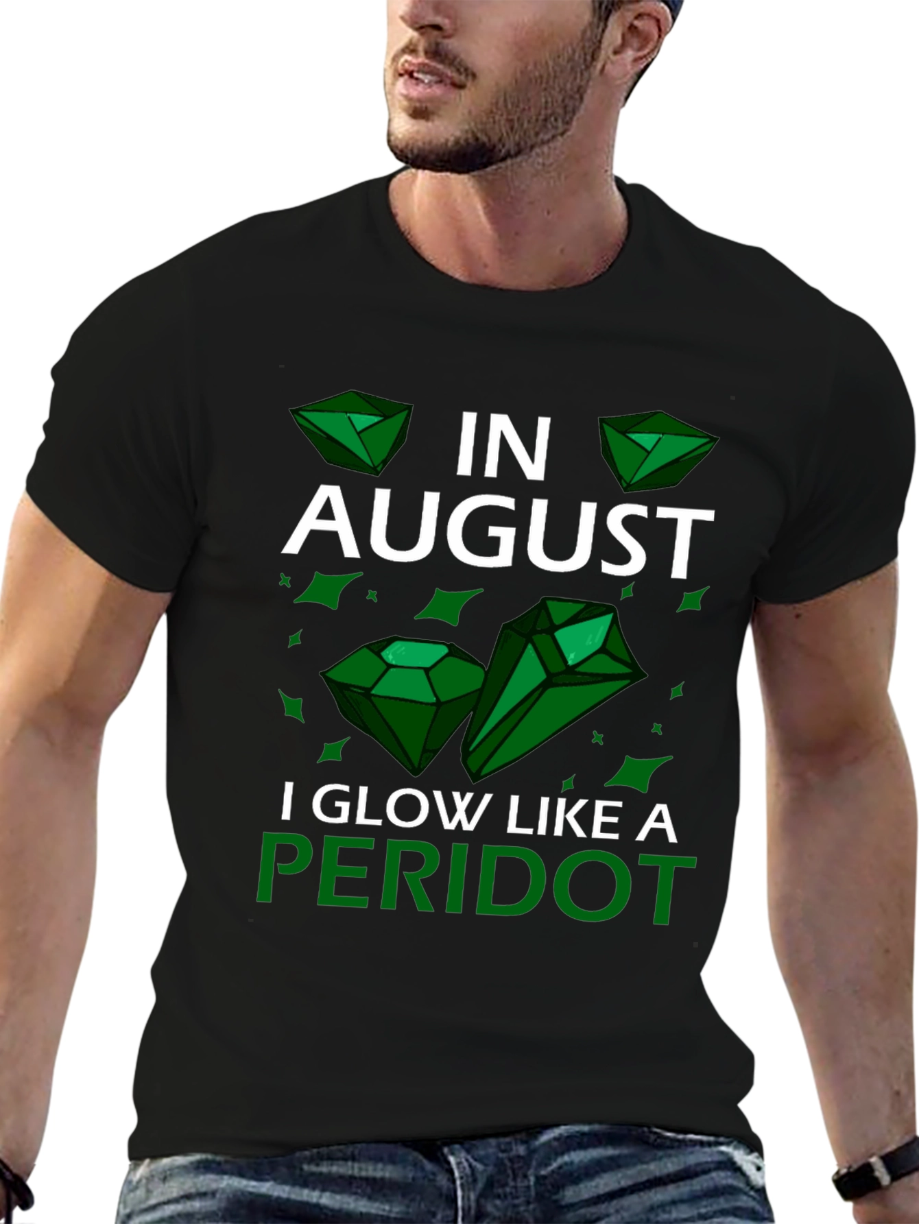 August Peridot Birthday T-Shirt
