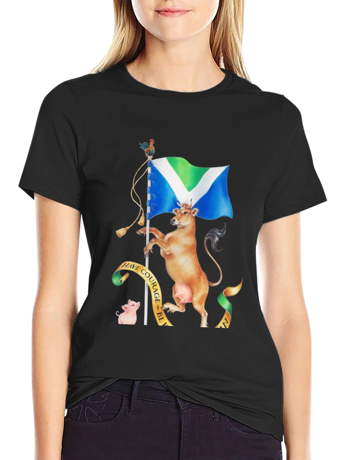 Vegan Animal Rights Graphic T-Shirt - Black