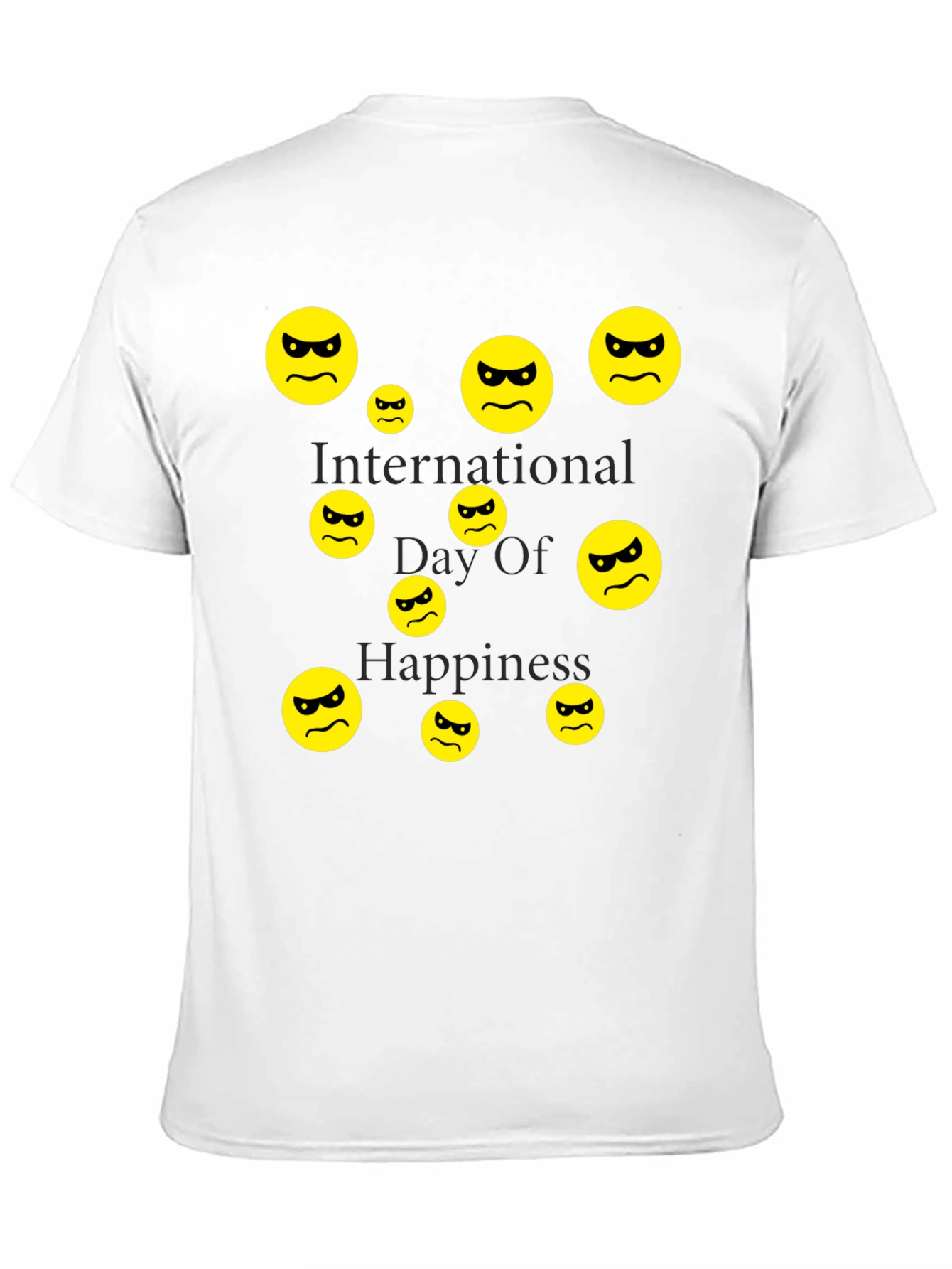 Angry Emoji Graphic Print Mens T-Shirt