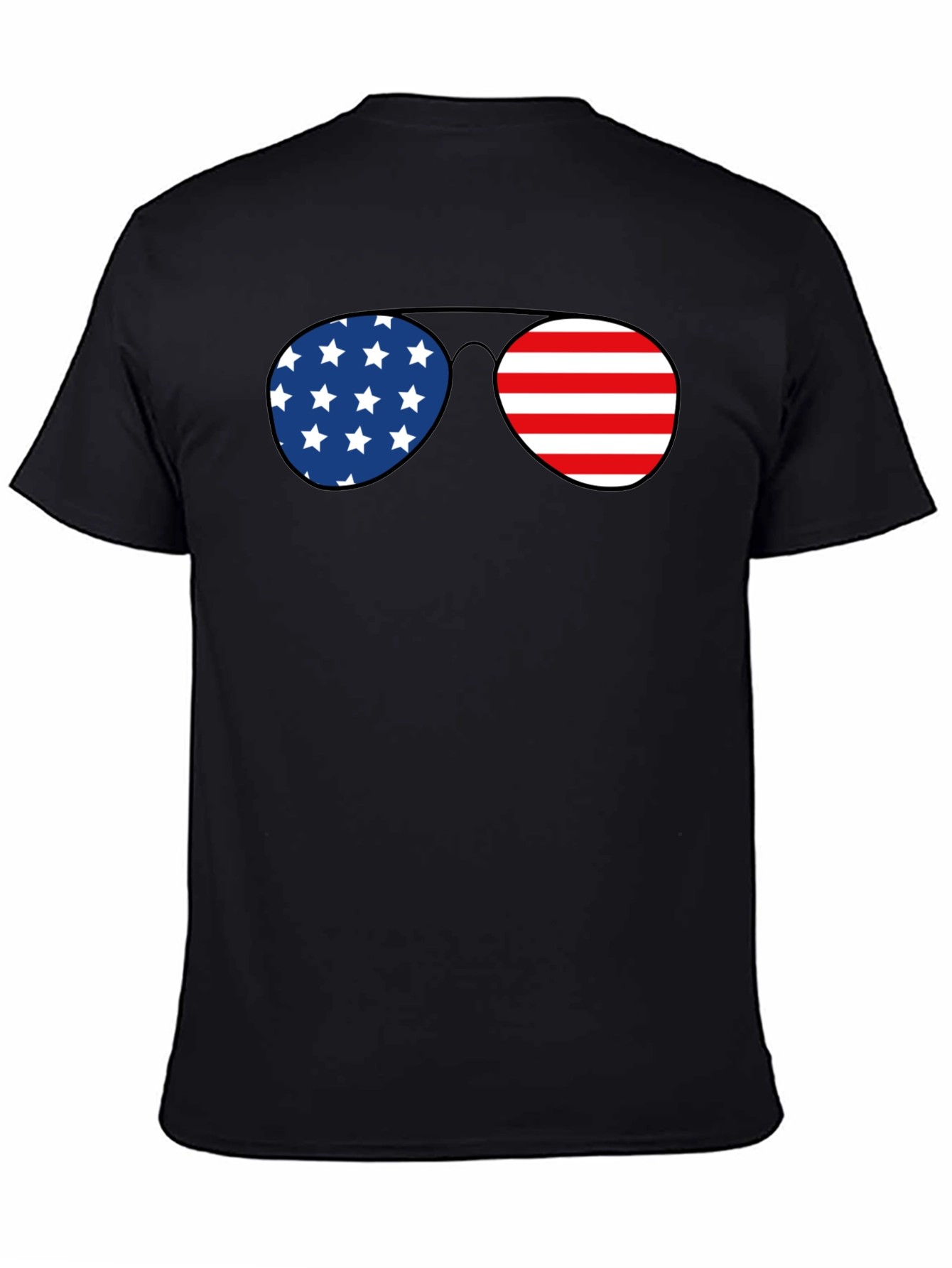 American Flag Sunglasses Graphic T-Shirt