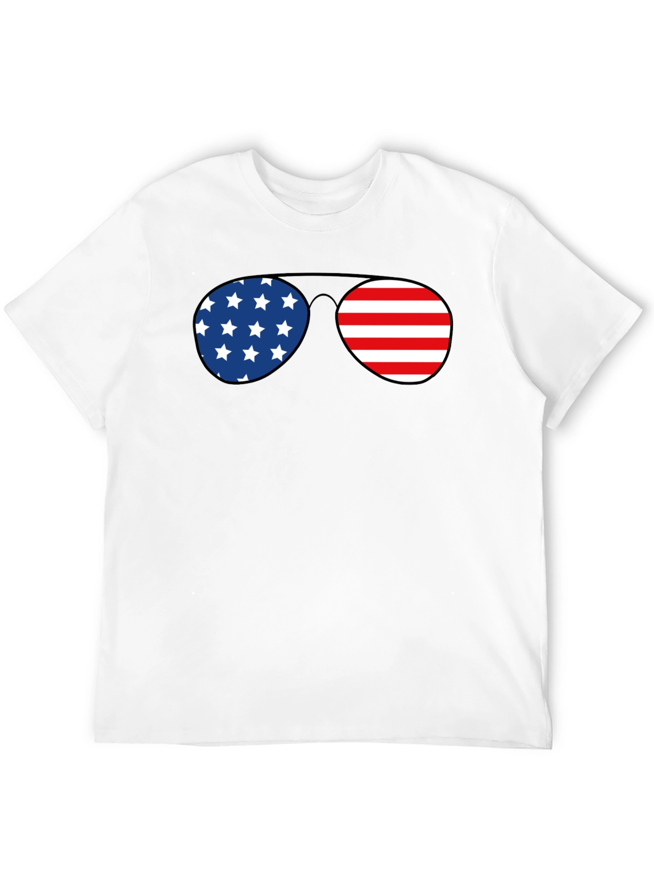 American Flag Sunglasses Graphic T-Shirt