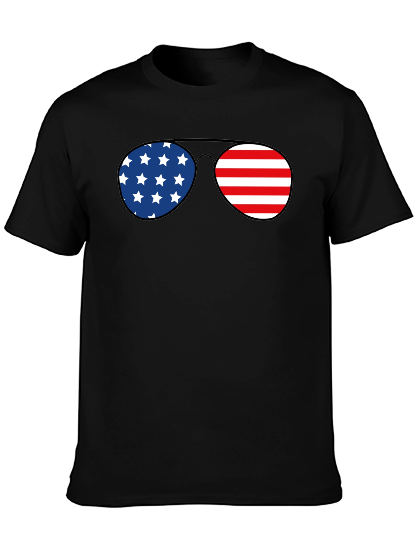 American Flag Sunglasses Graphic T-Shirt
