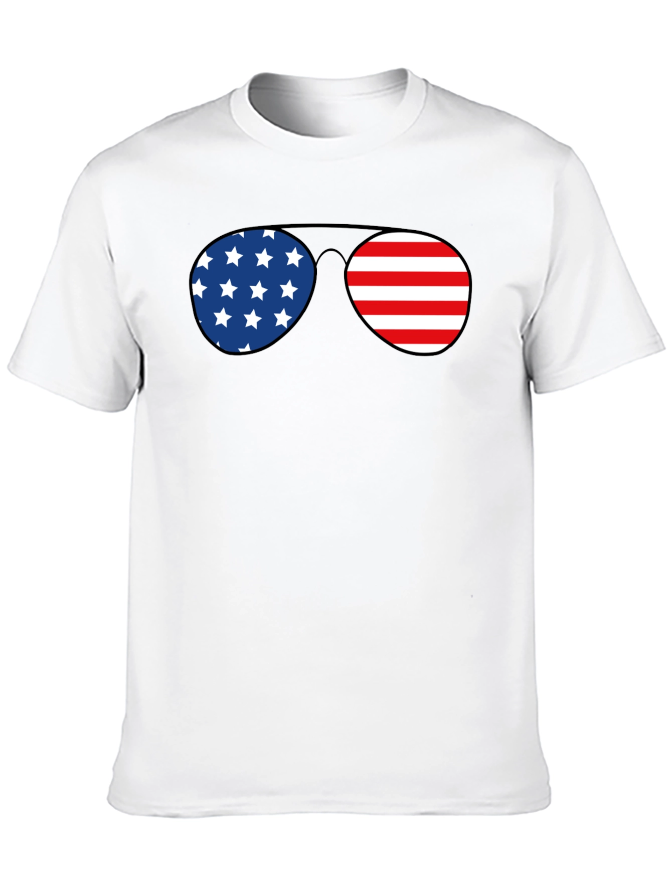 American Flag Sunglasses Graphic T-Shirt