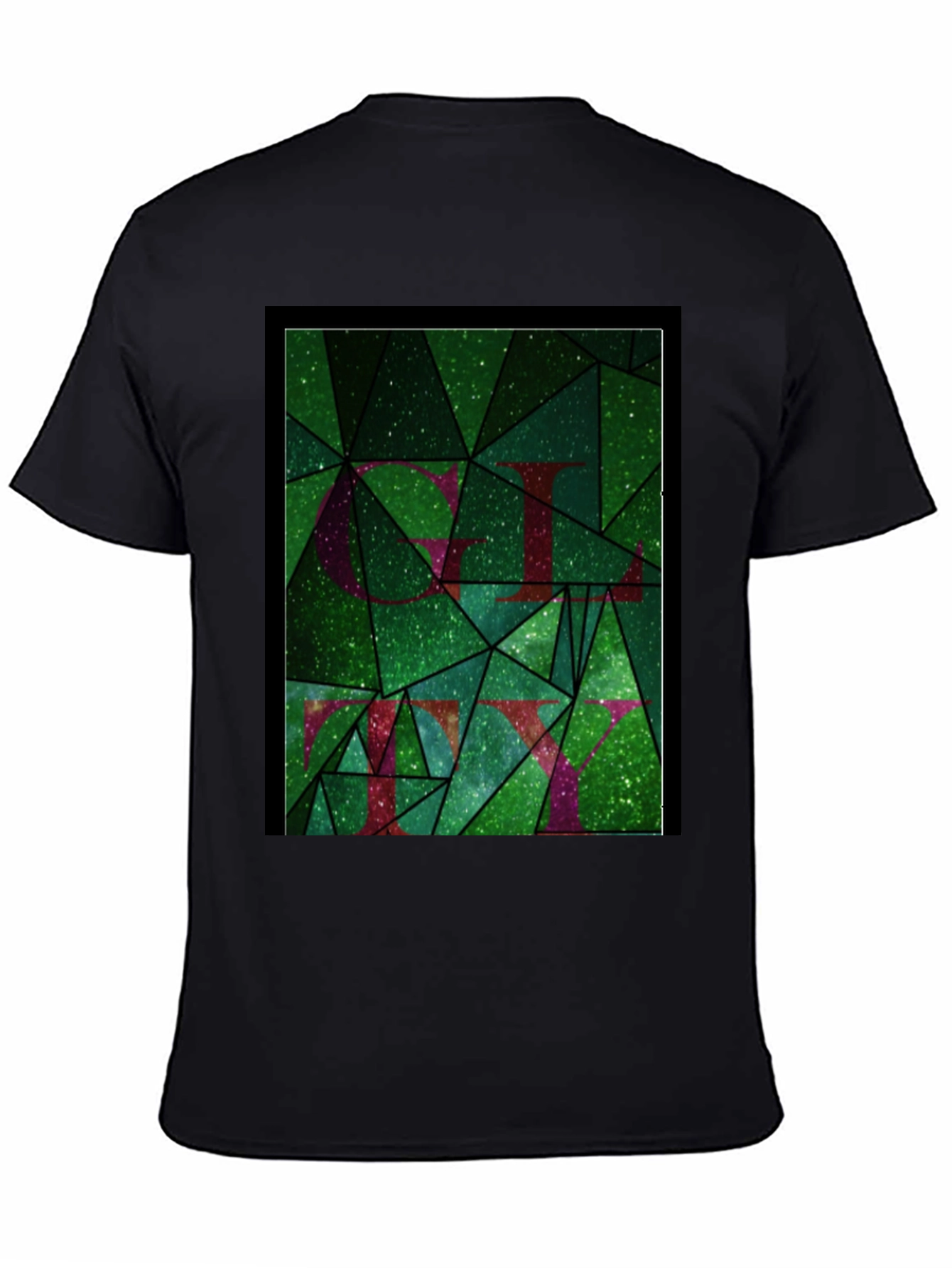 Abstract Green Mosaic Graphic Tee