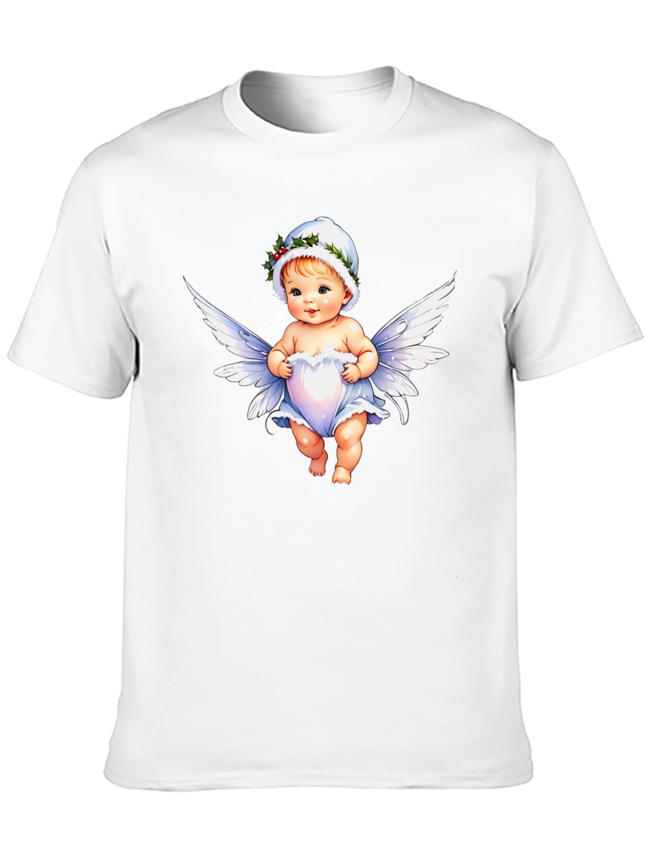 Angel Baby Graphic Tee - Whimsical Black T-Shirt