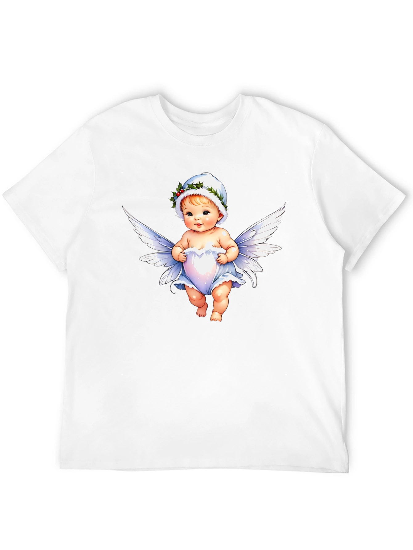 Angel Baby Graphic Tee - Whimsical Black T-Shirt