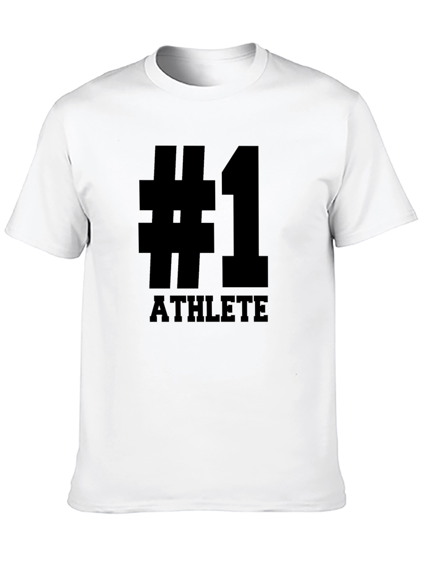 #1 Athlete Black Graphic T-Shirt